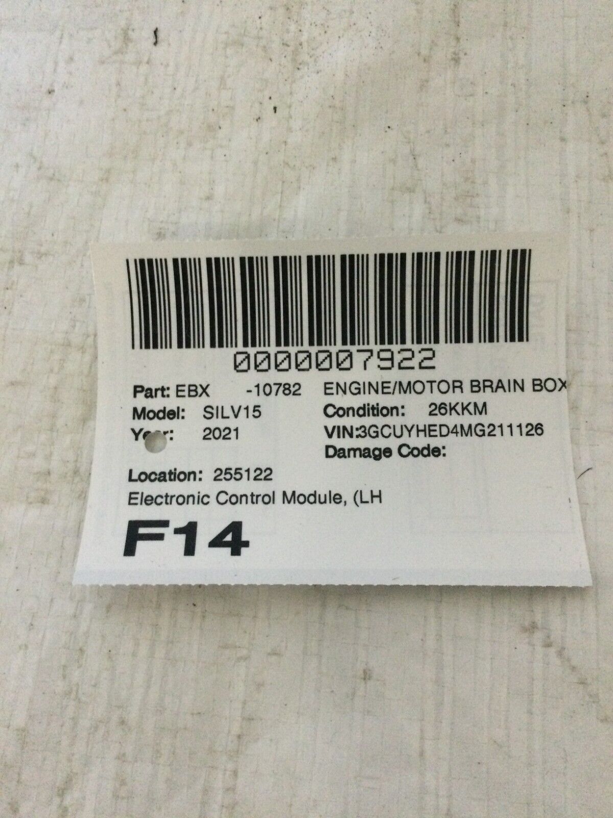 2021 Chevrolet Silverado 1500 High Country Engine Control Module 12711803 OEM