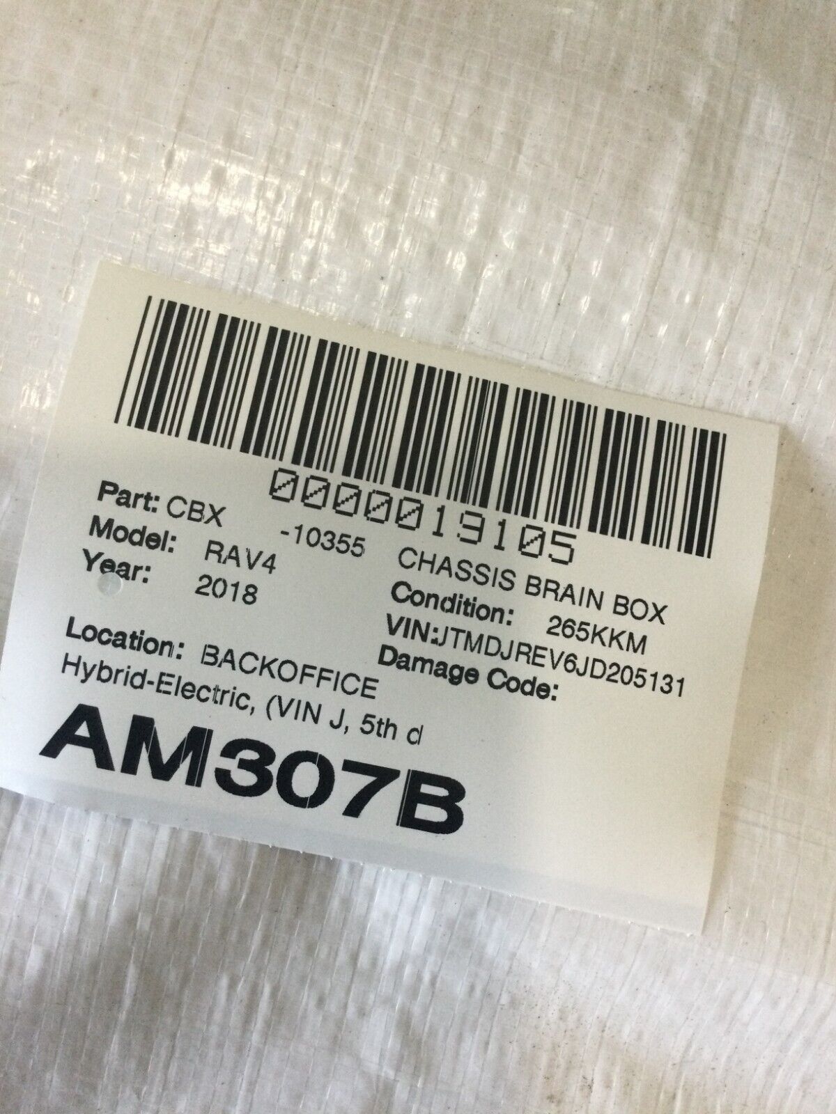 2018 Toyota RAV4 Hybrid Vehicle Control Module OEM