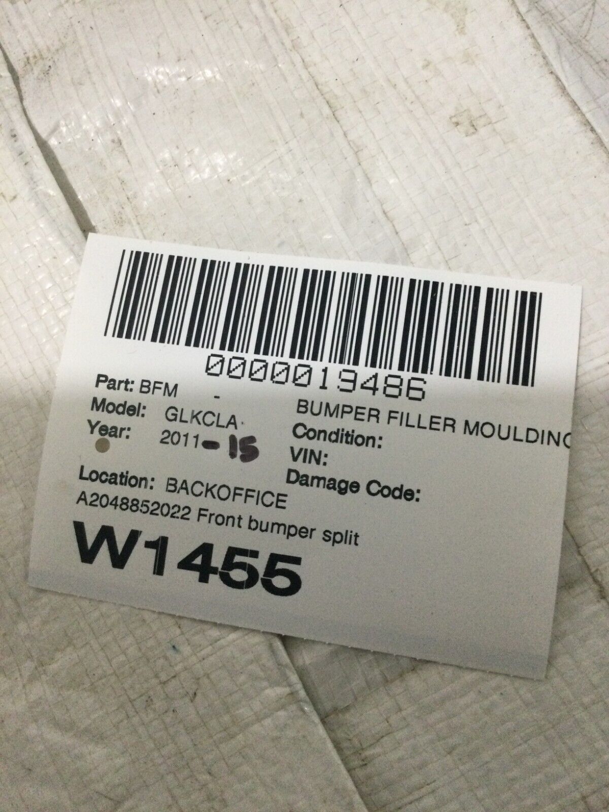 Front Bumper Protector Cover 2048852022 Mercedes Benz GLK X204 2013-2015