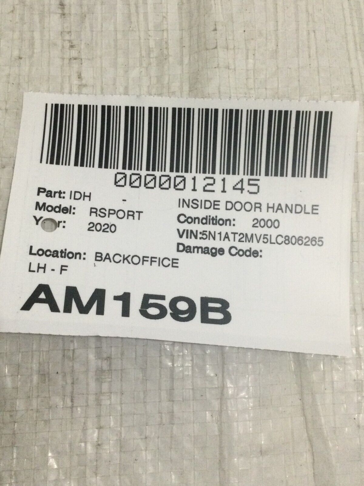 2020 Nissan Rogue Front Left Interior Door Handle OEM