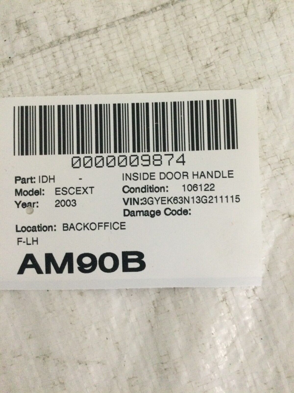 2003-2006 Cadillac Escalade EXT Front Left Exterior Door Handle OEM