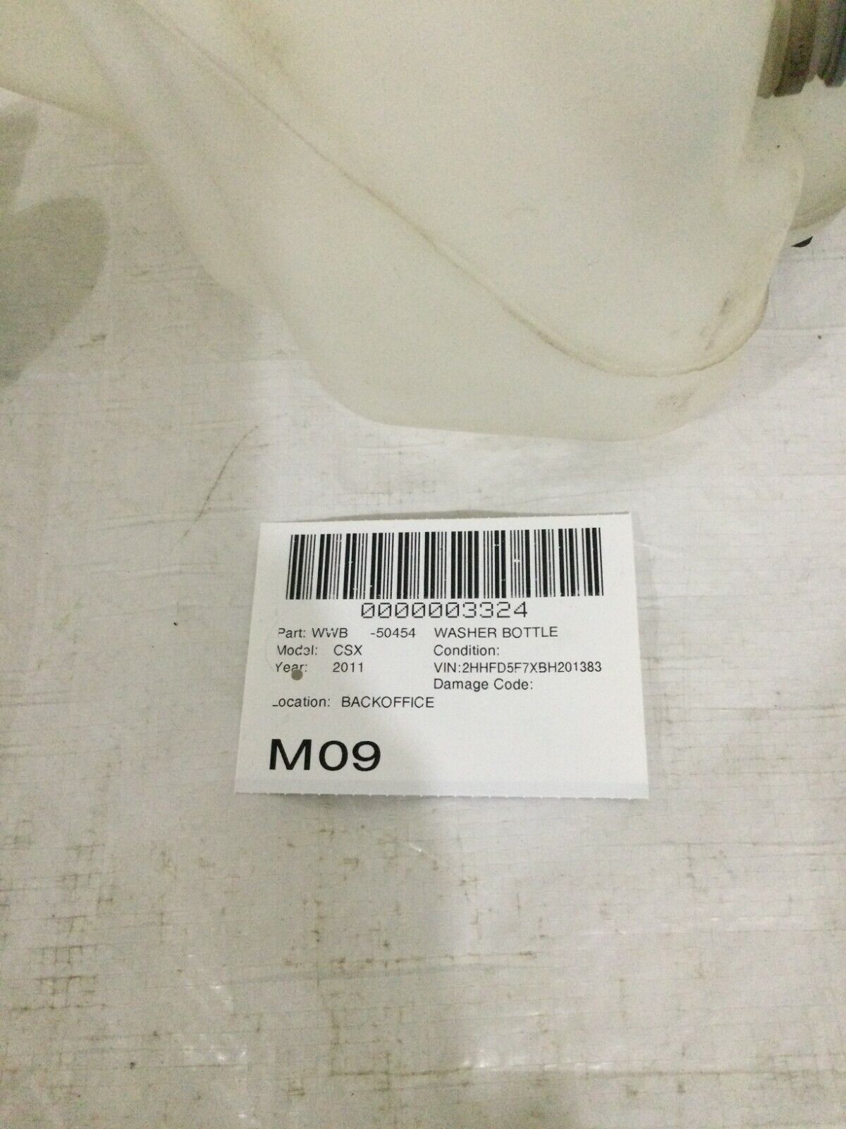 2006-2011 Honda Civic Windshield Washer Reservoir Bottle OEM