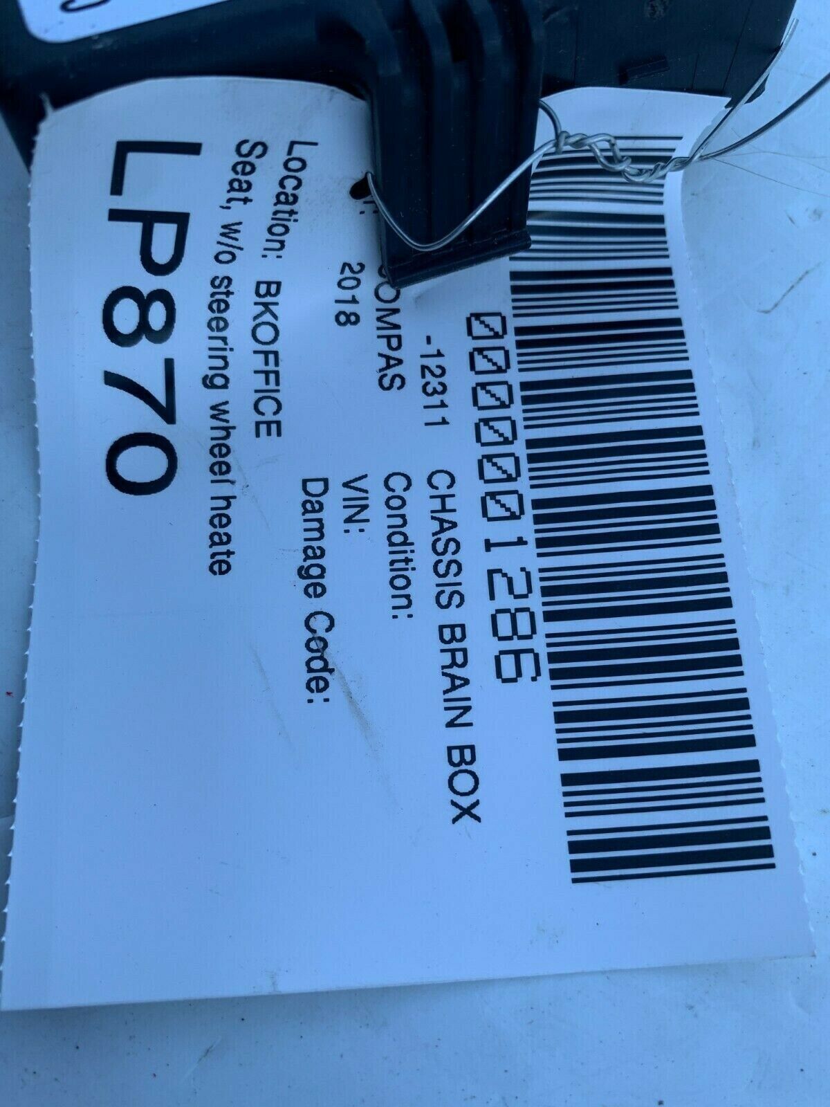 2018 Jeep Cherokee Compass Heated Seat Module OEM 68277176AC OEM