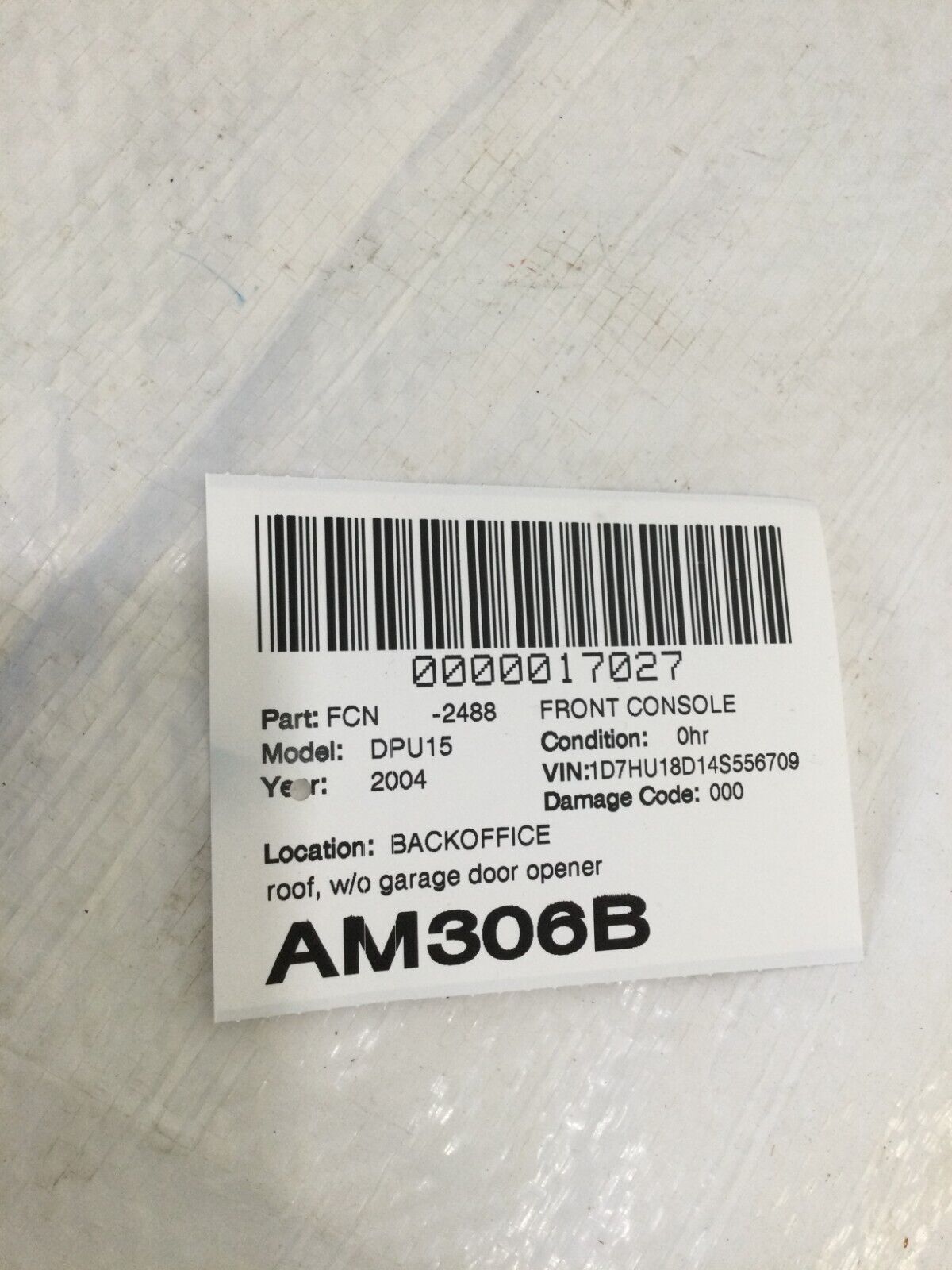 2004 Dodge Ram Overhead Console Dome Map Lights Digital Display OEM 56049706AC