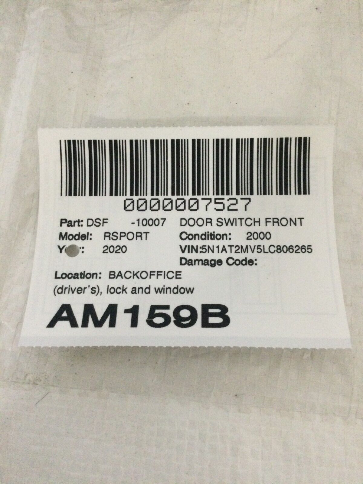 2020 Nissan Rogue Driver Left Door Master Power Window Switch LH Front OEM