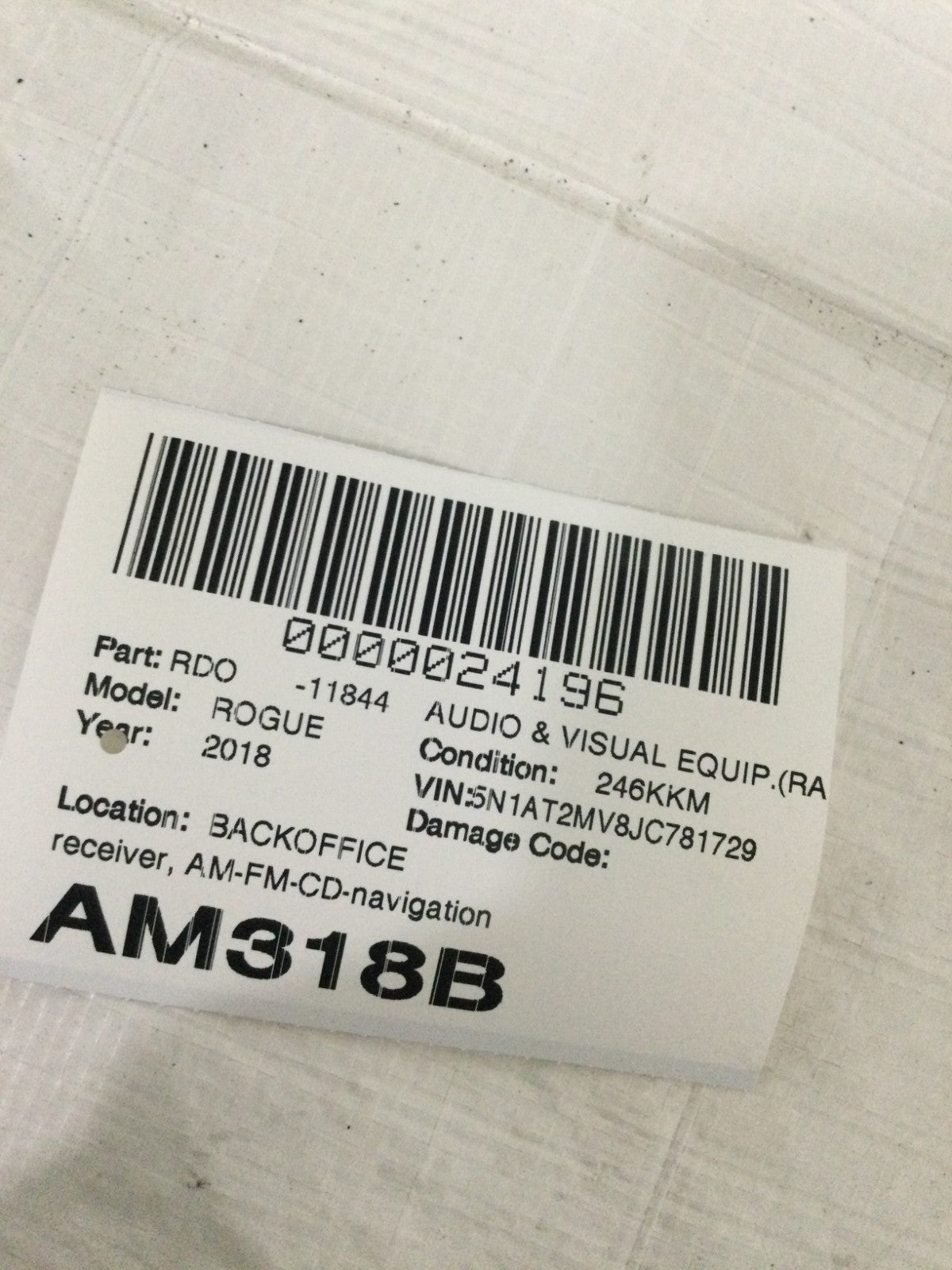 2018-2020 Nissan Rogue AM FM CD Radio Receiver OEM