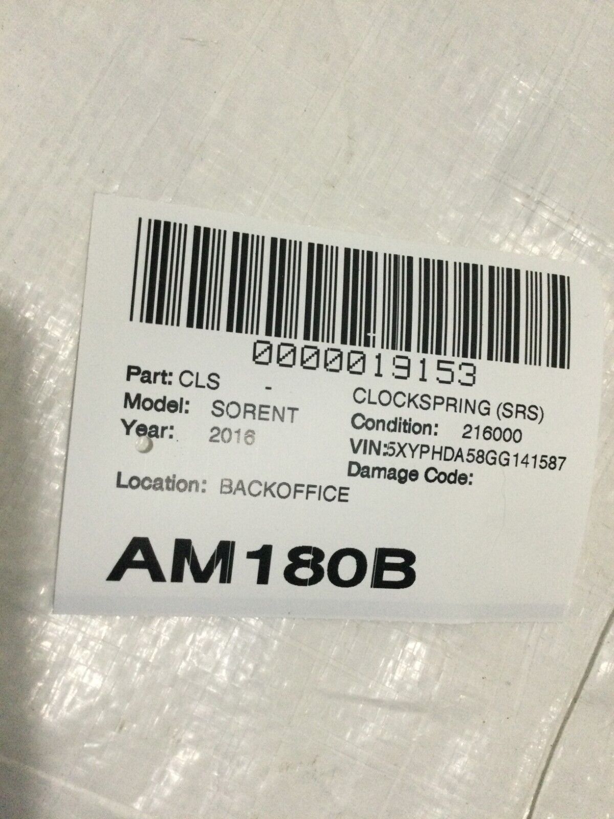 2016-2018 Kia Sorento Clock Spring Assembly OEM
