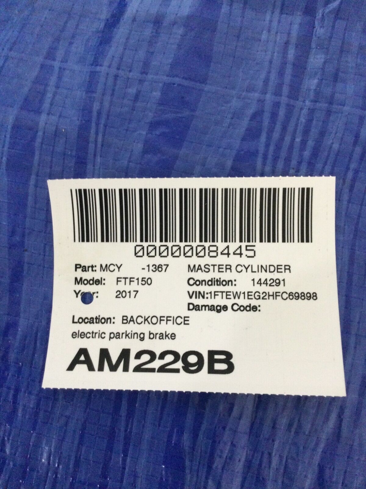 2017 Ford F-150 Master Brake Cylinder W/ Reservoir OEM