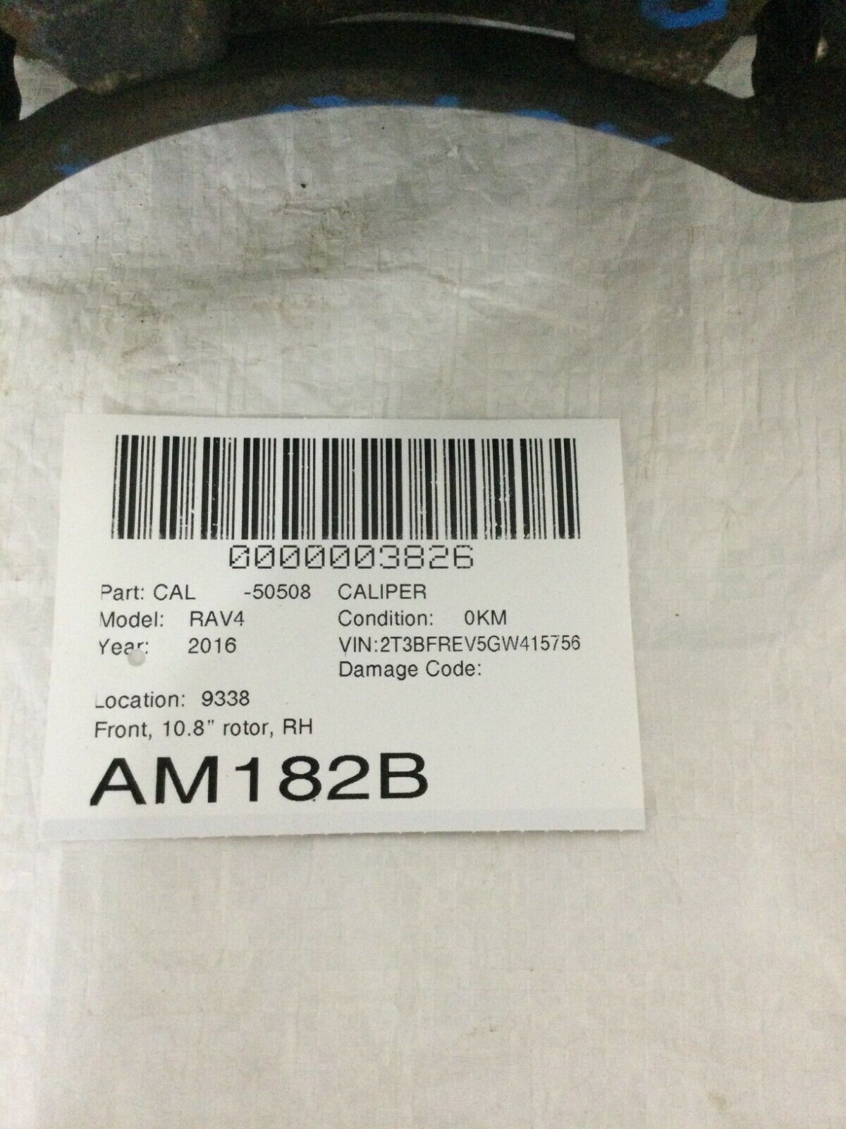 2016 Toyota RAV 4 Front Right Brake Caliper OEM