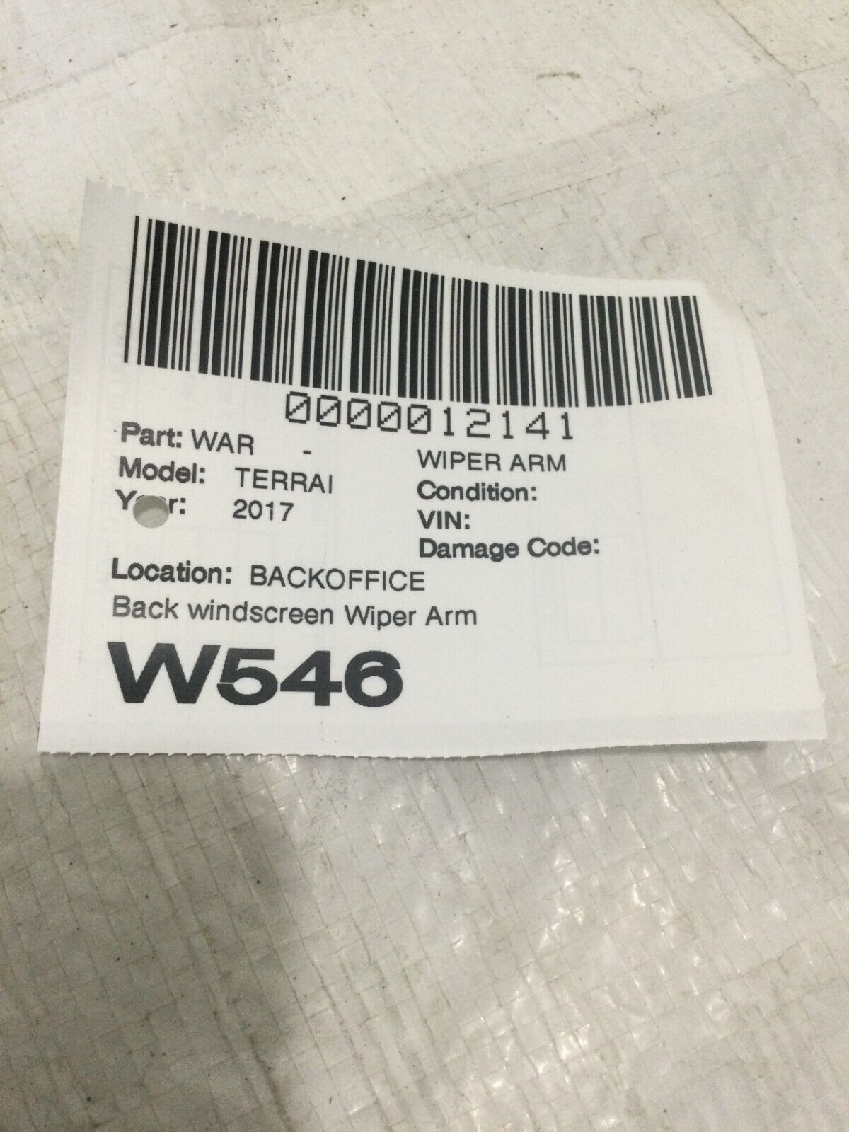 2017 GMC Terrain Rear Wiper Arm Deck-Lid Wiper Arm OEM