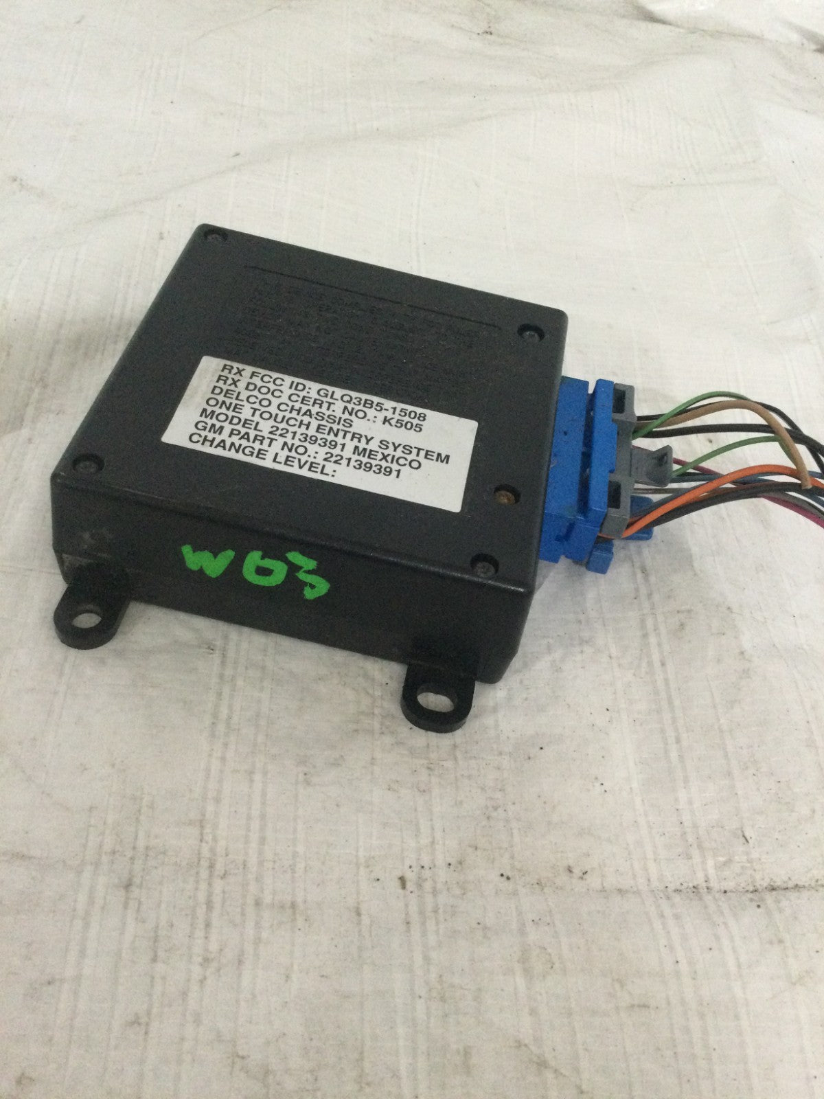 1997 Cadillac Seville Remote Keyless Entry Module OEM 22139391