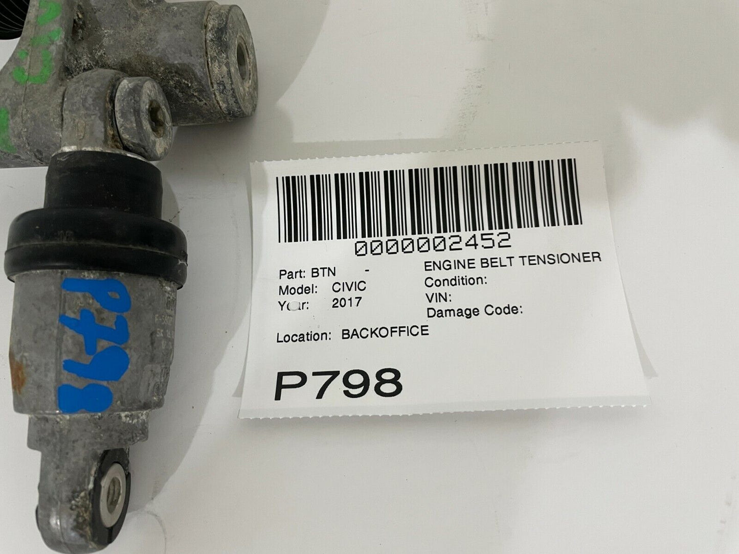 2017 Honda Civic OEM 2.0 Engine Belt Pulley Hydraulic Tensioner