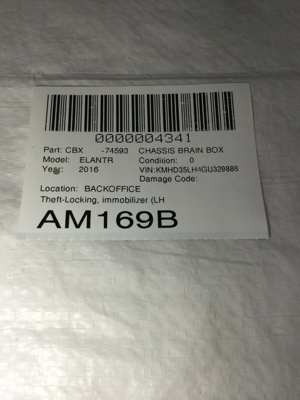 2016-2017 Hyundai Elantra GT Keyless Entry Smart Key Antenna 95420-A5200 OEM