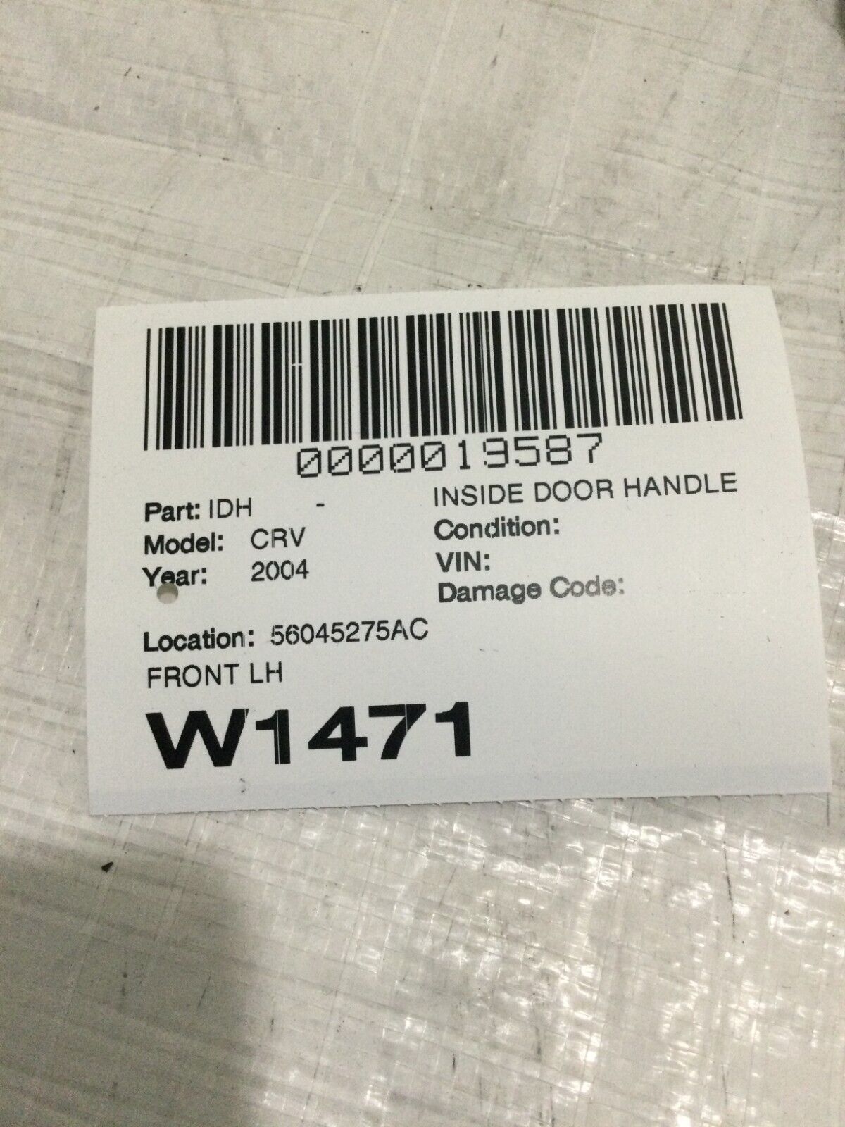 2004 Honda CRV CR-V Front Left Interior Door Handle OEM 2002-2006