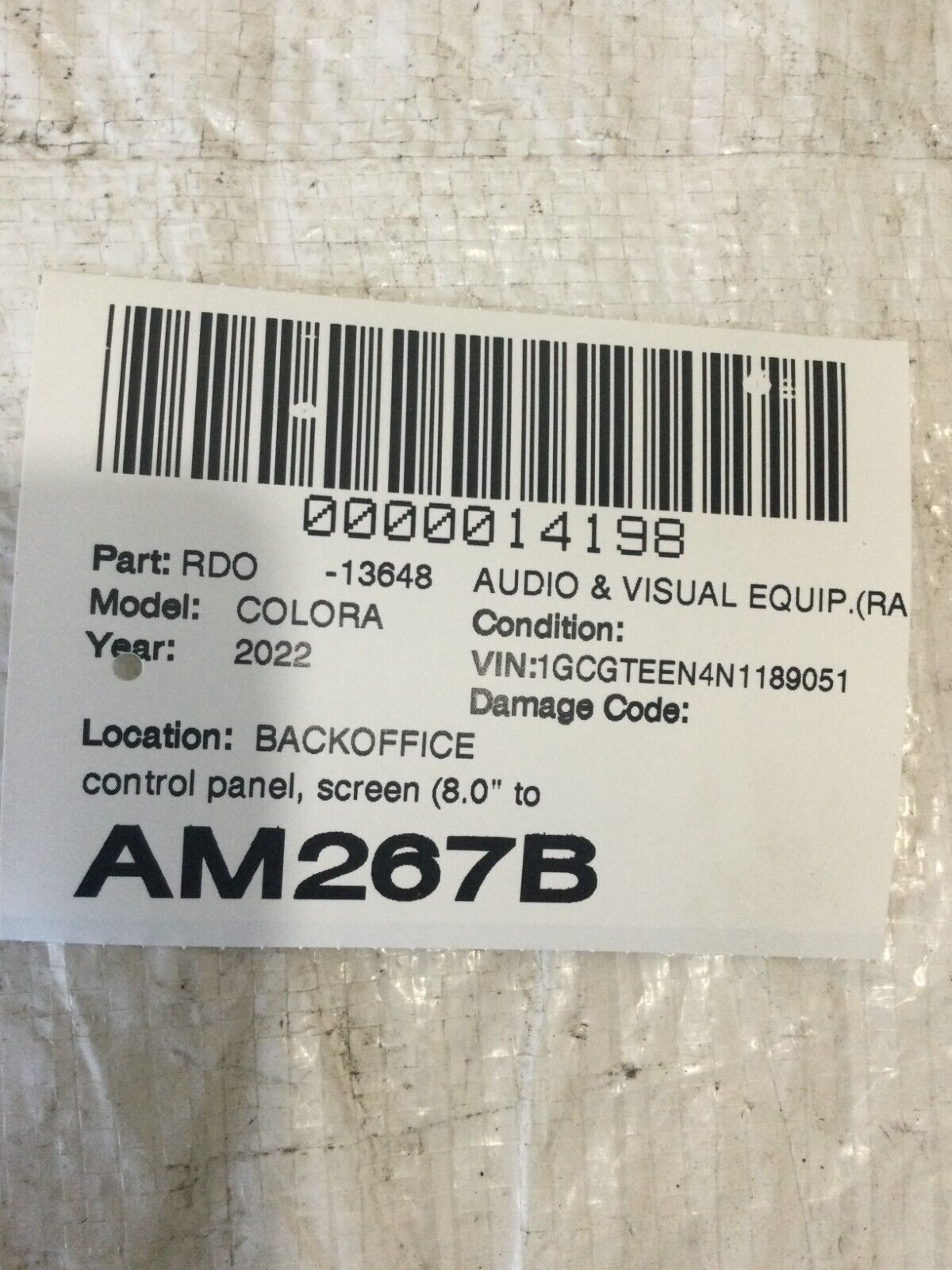 2022 Chevrolet Colorado Radio Audio  Control Panel