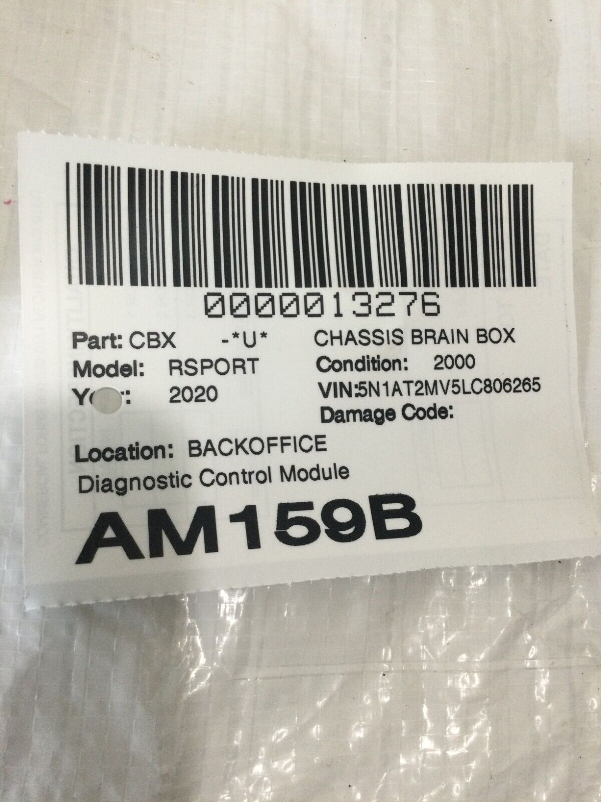 2020 Nissan Rogue Diagnostic Control Module 476A07FL0C OEM