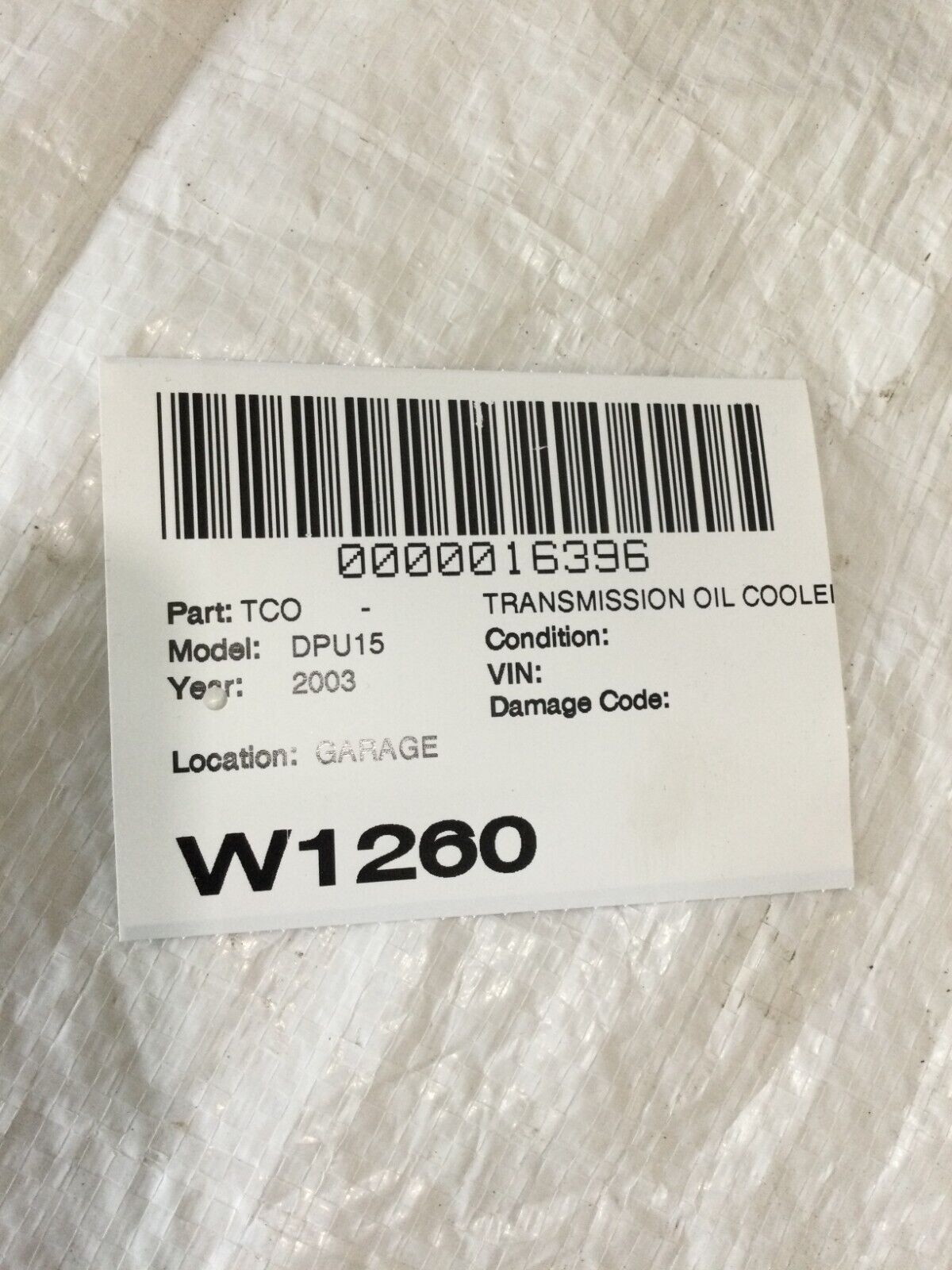 2003 Dodge Ram 1500 Transmission Oil Cooler OEM