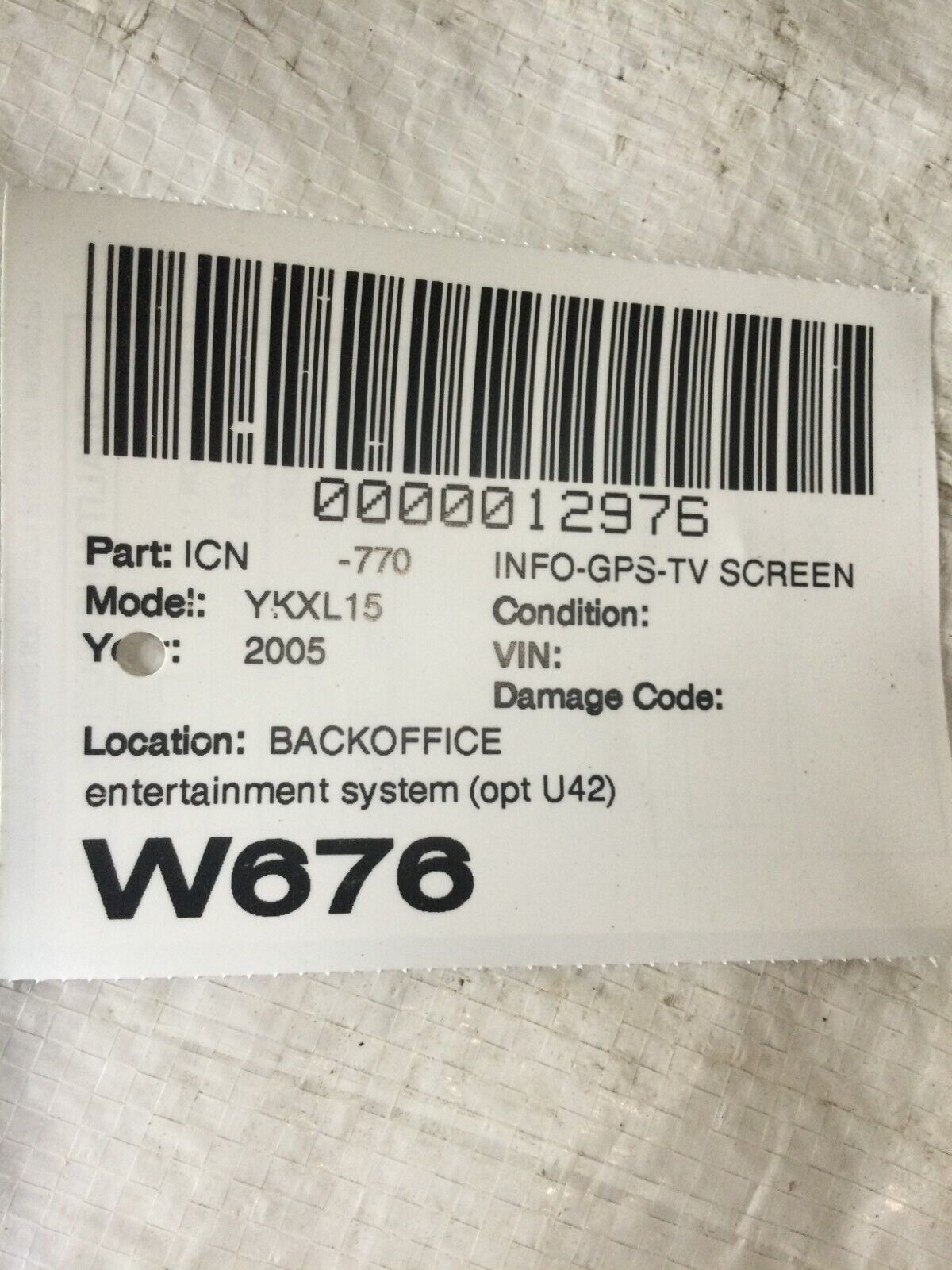2005 GMC Yukon XL1500 Info-Gps-Tv-Screen 15233648 OEM