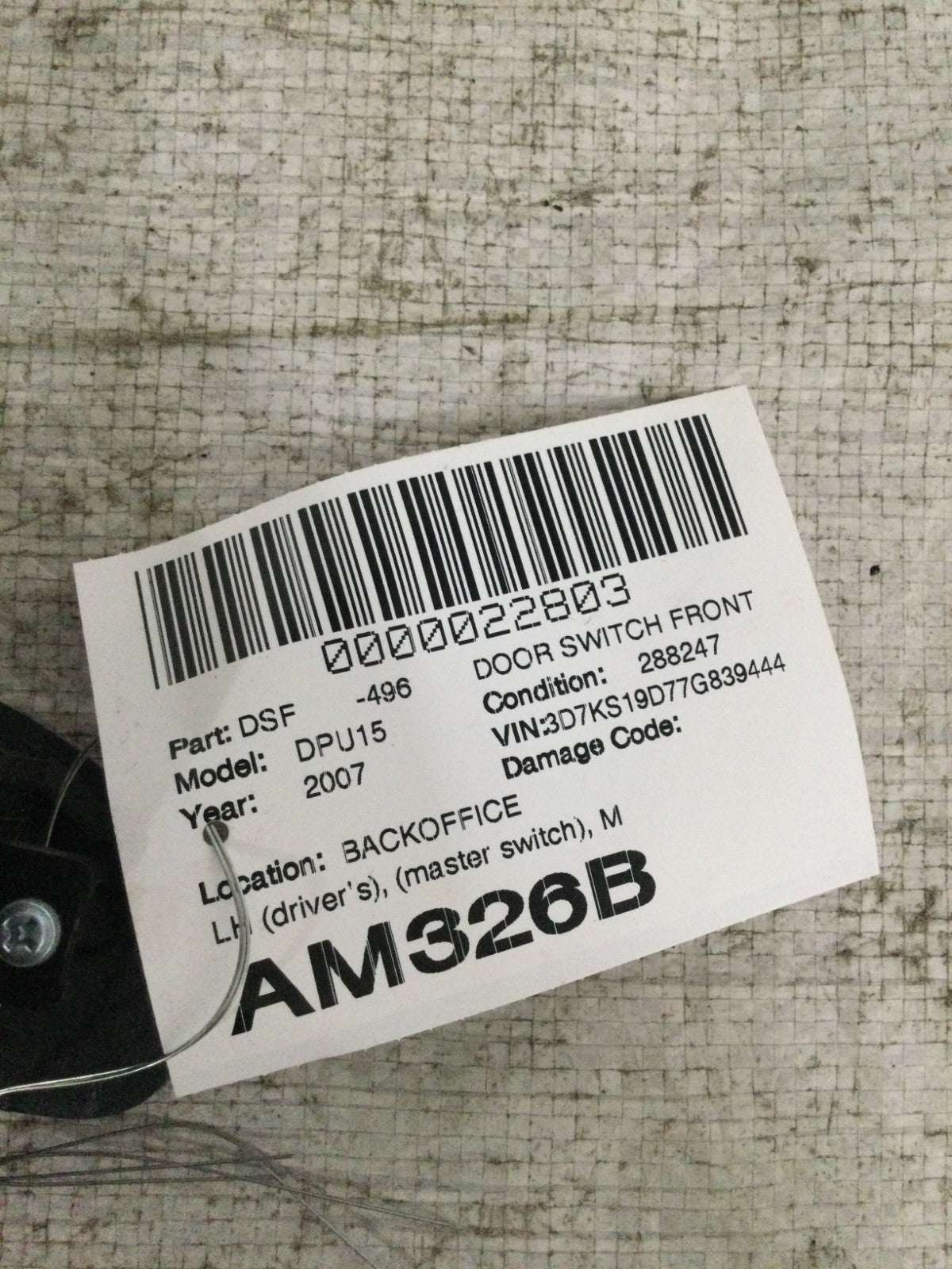 2005-2008 Dodge Ram 1500 Drivers Side Left Master Window Switch OEM 5JZ731DHAB
