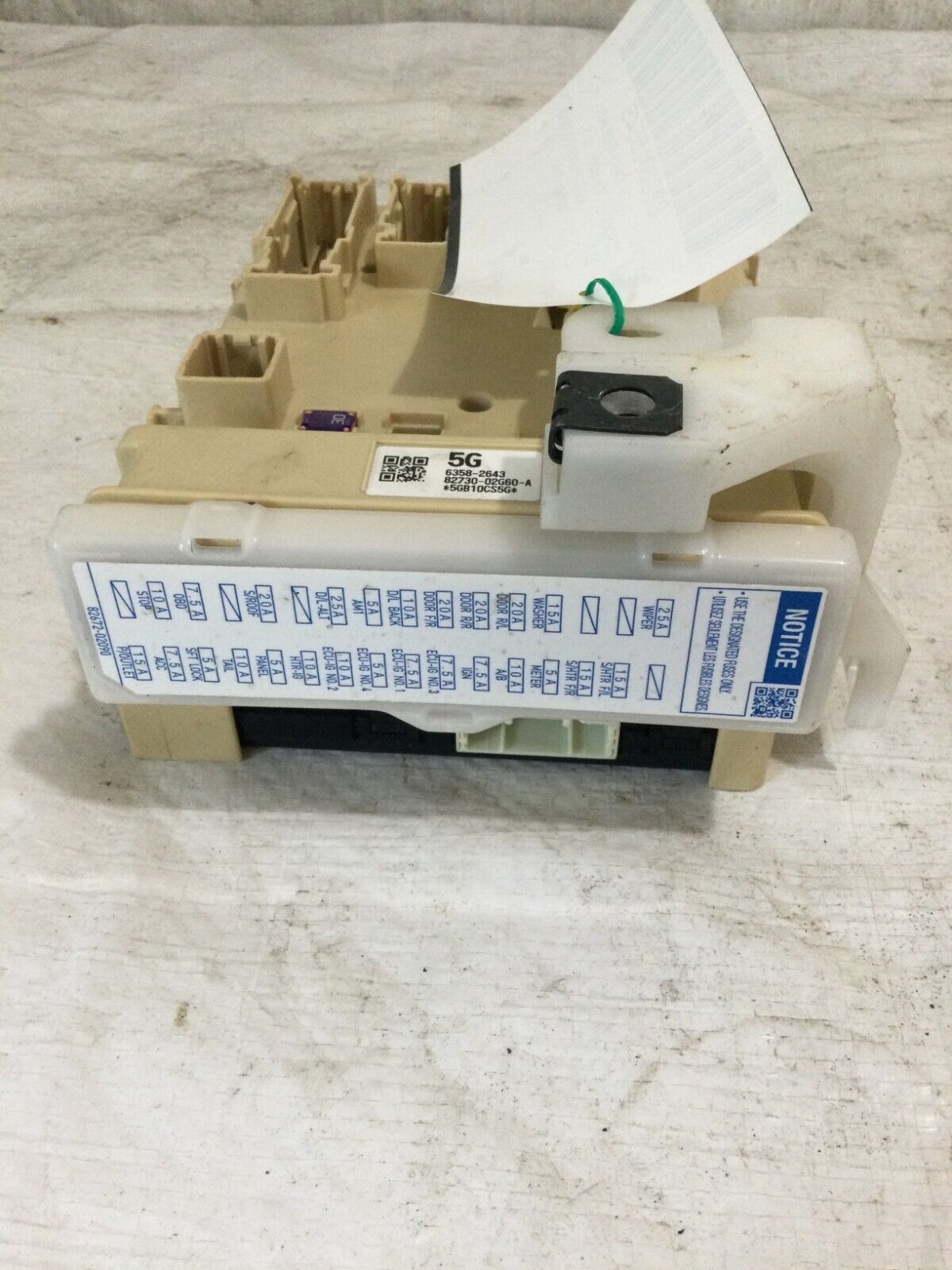 14 15 16 Toyota Corolla 82730-02G60 Fusebox Fuse Box Relay Unit Module OEM