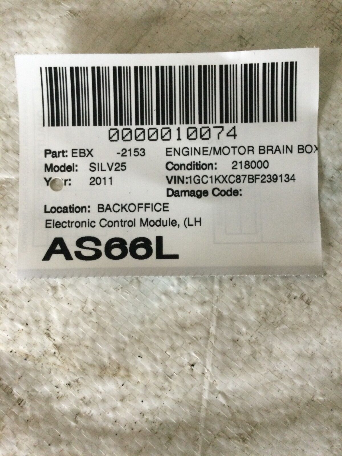 12644941 2011 Chevrolet Silverado 2500HD 6.6L Turbo Diesel Engine Computer OEM