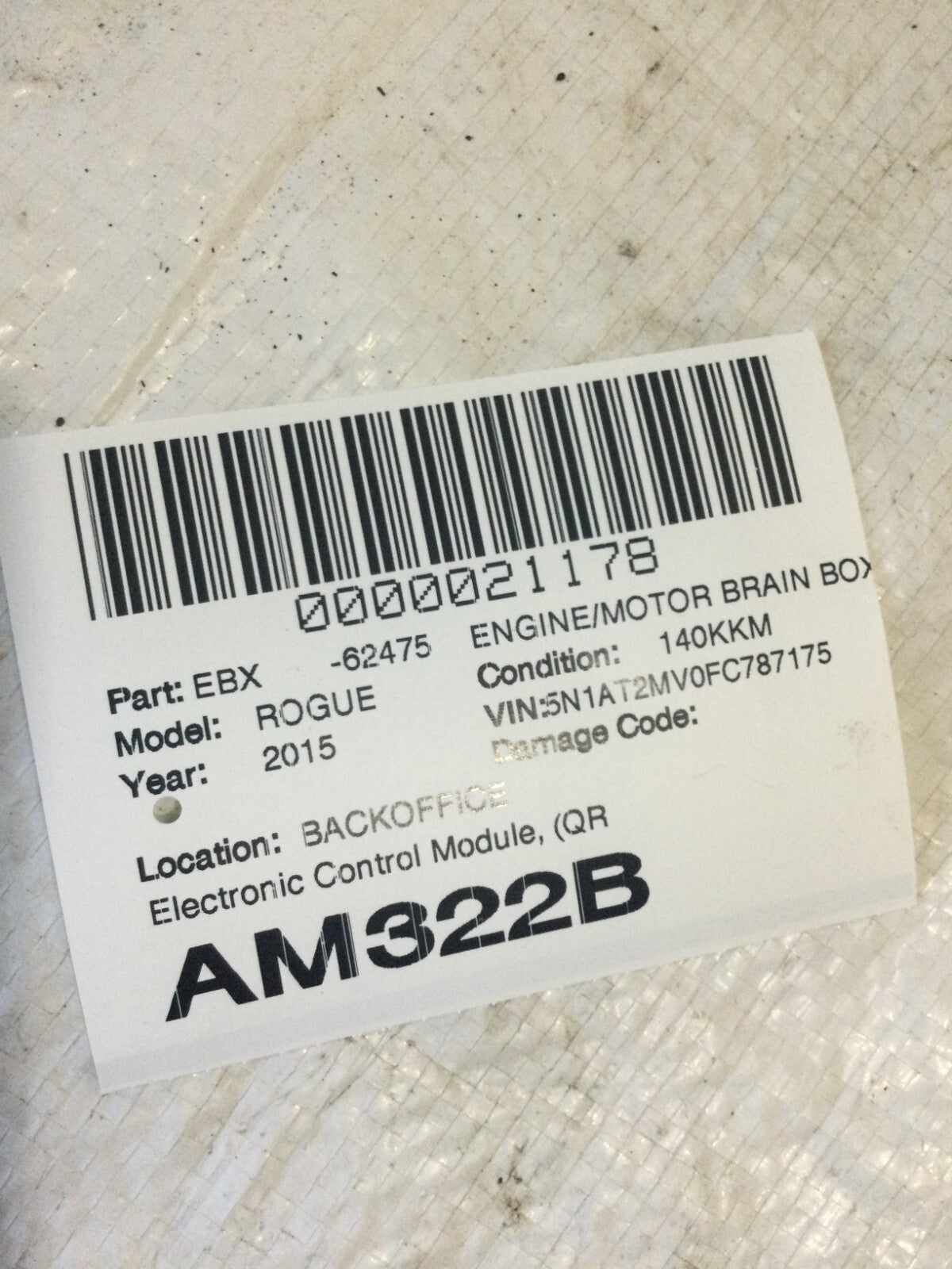 Nissan Rogue 2014-2017 ECU ECM PCM Engine Control Module NEC006-645