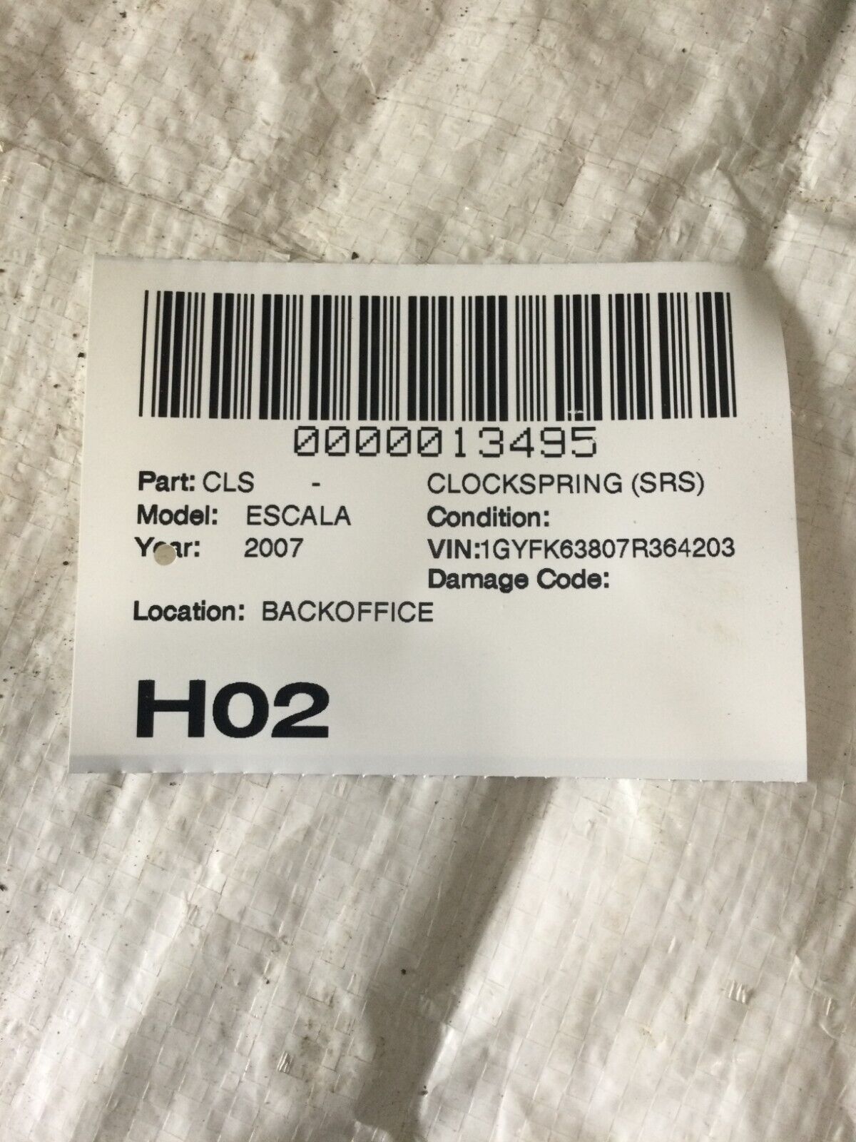 2007 Cadillac Escalade Clock Spring Assembly 15829093 OEM
