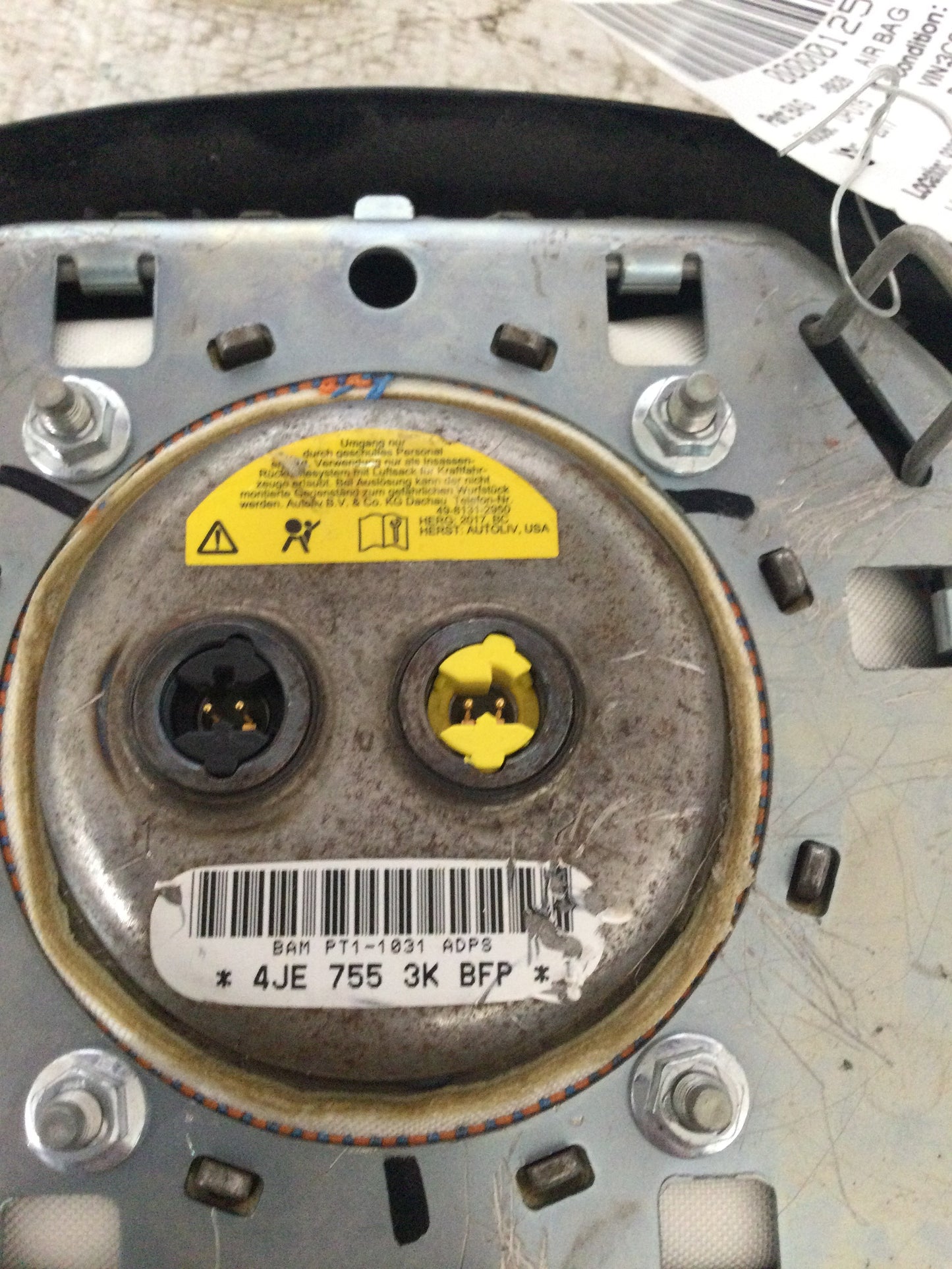 2017 DODGE RAM 1500 DRIVER WHEEL AIRBAG