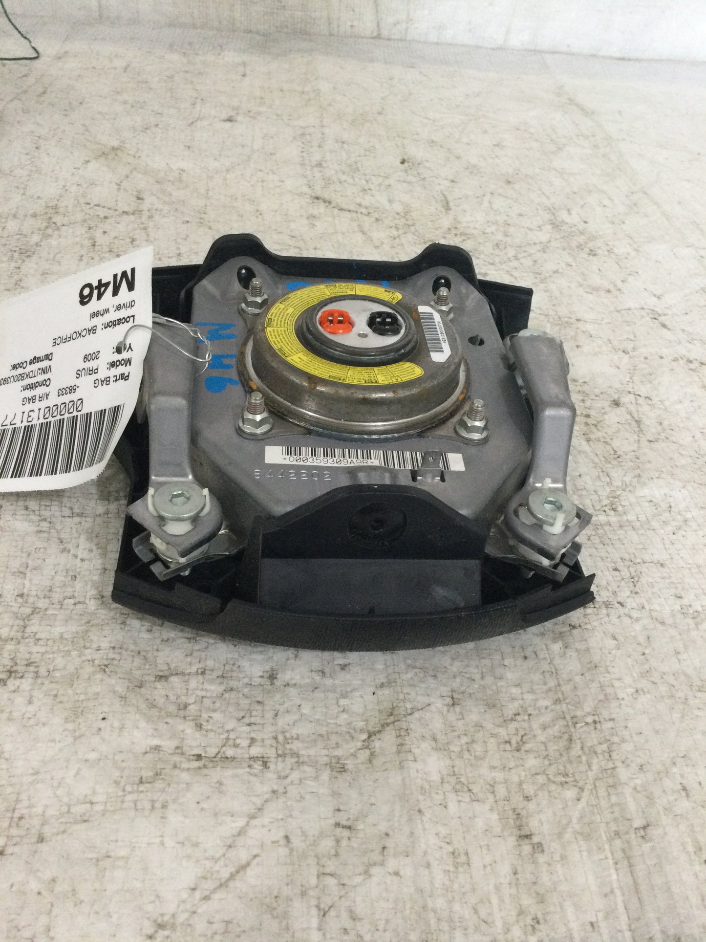 2009 Toyota Prius Steering Wheel Airbag