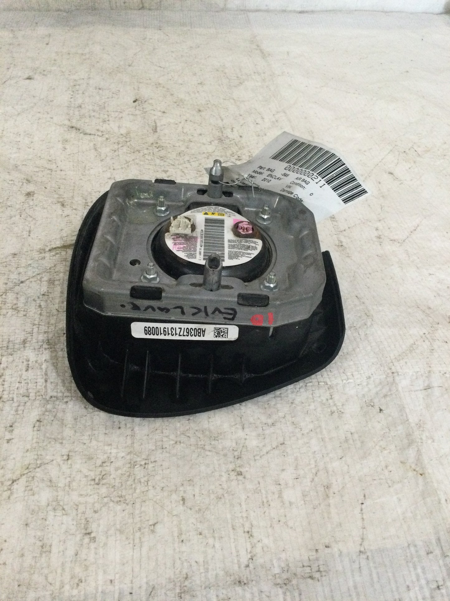 2010 Buick Enclave Driver Steering Wheel Airbag