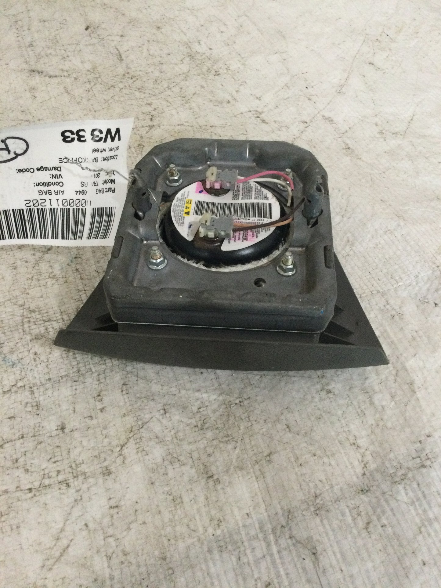 2017 Chevrolet Traverse Driver's Steering Wheel Air Bag