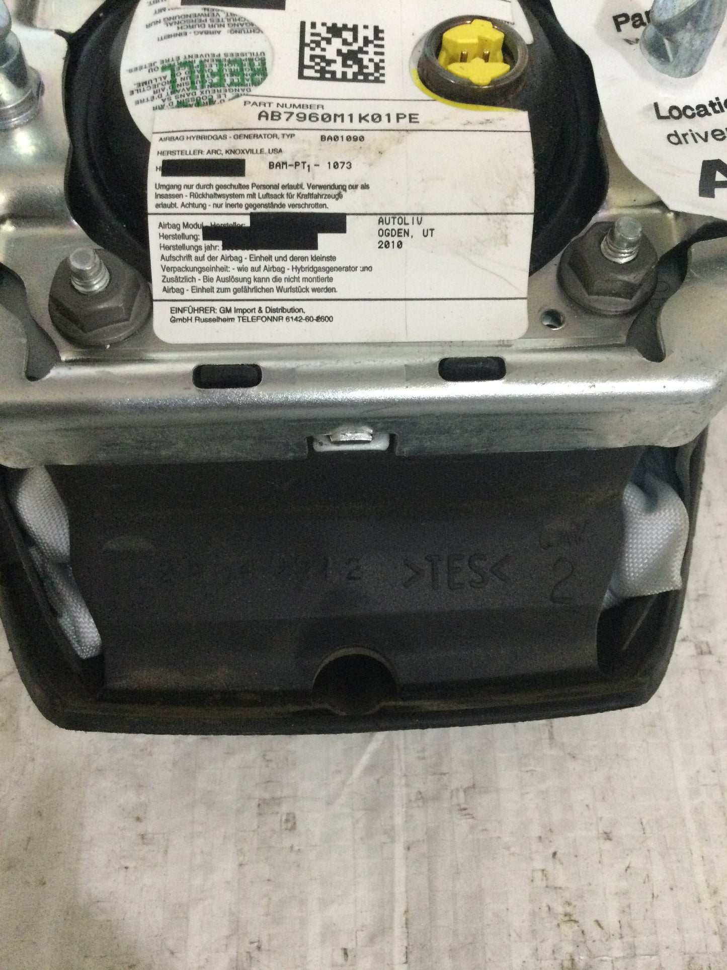 2010 GMC Sierra 1500 Air Bag Wheel Driver
