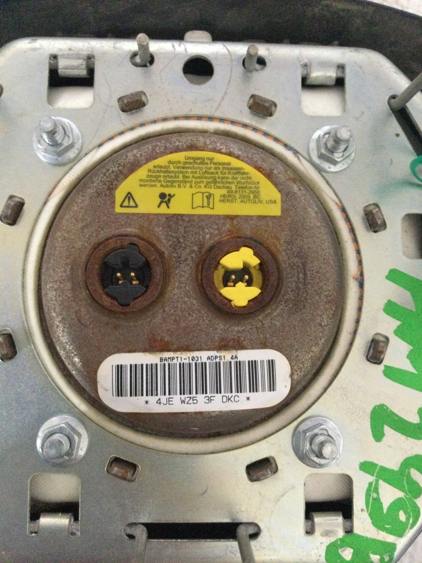 2010 DODGE RAM 1500 DRIVER WHEEL AIRBAG