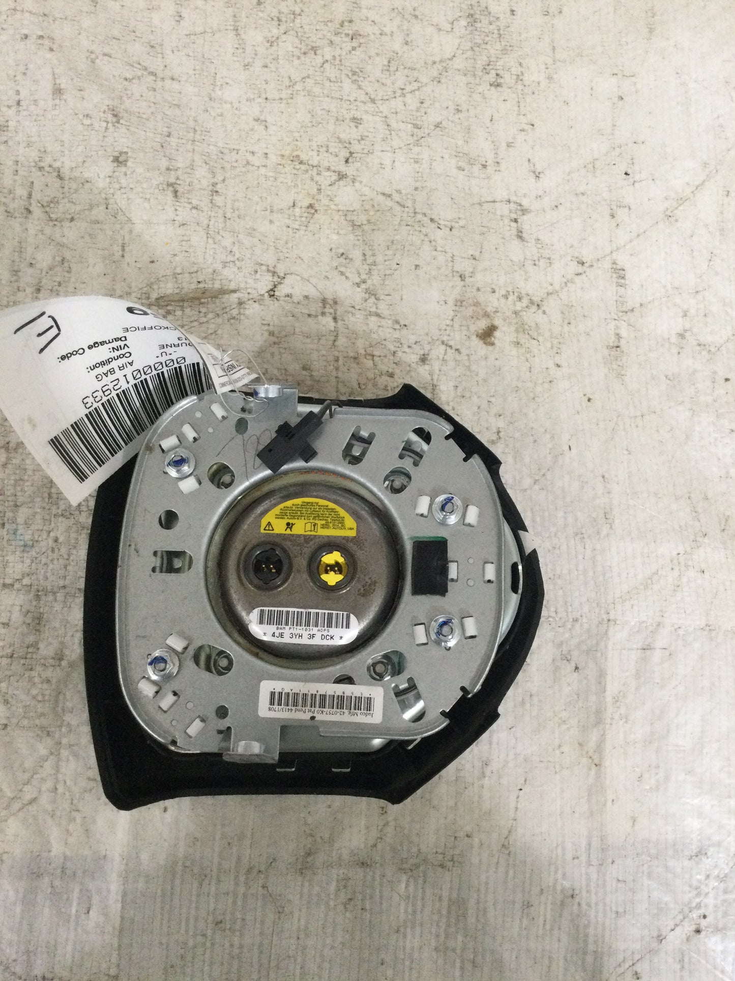 2013 DODGE JOURNEY DRIVER WHEEL AIRBAG