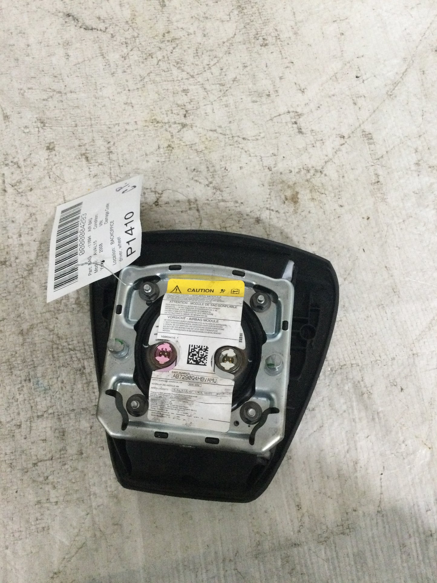 2008 Chevrolet Avalanche 1500 Driver Wheel Air Bag