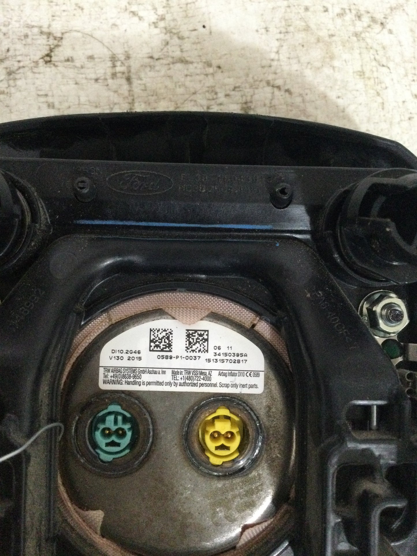 2015 FORD PICKUP F150 DRIVER WHEEL AIRBAG