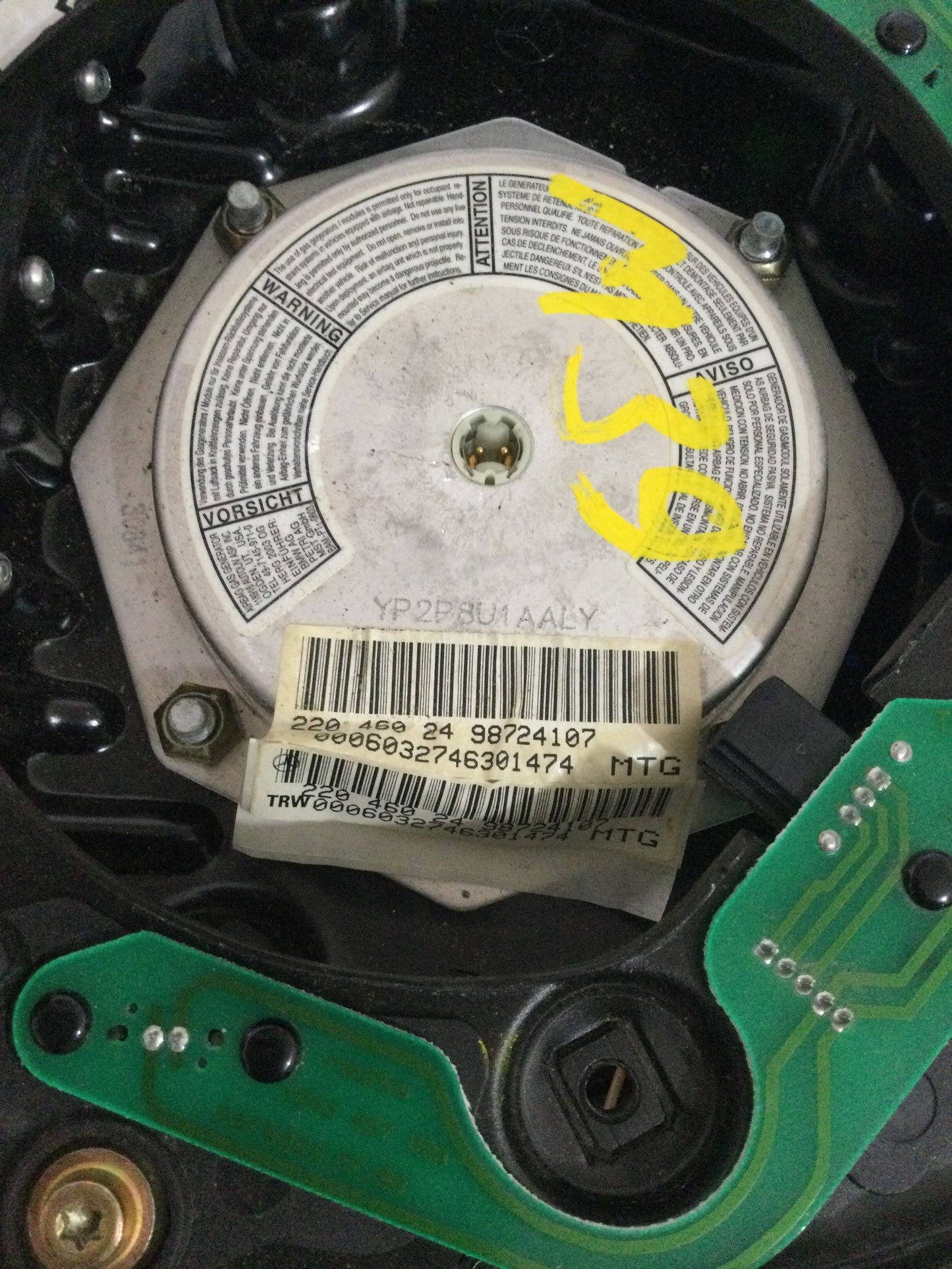 2004 MERCEDES S-CLASS DRIVER WHEEL AIRBAG