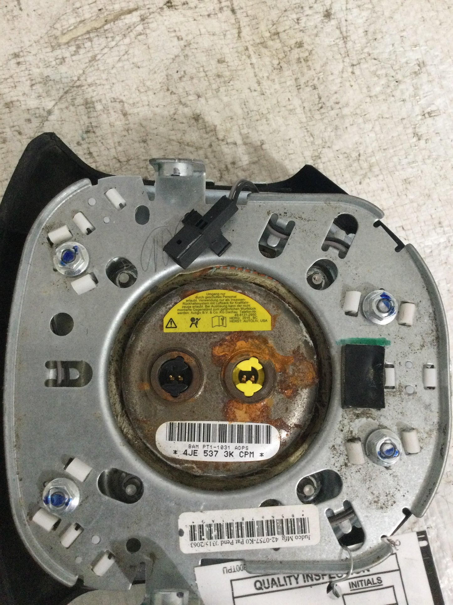 2015 DODGE JOURNEY DRIVER WHEEL AIRBAG