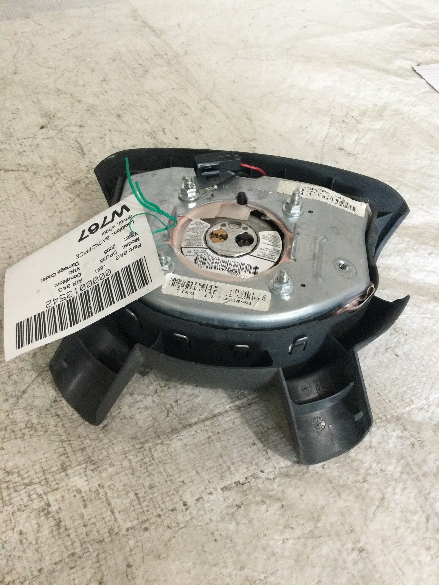 2008 DODGE RAM PICKUP 3500 DRIVER WHEEL AIRBAG