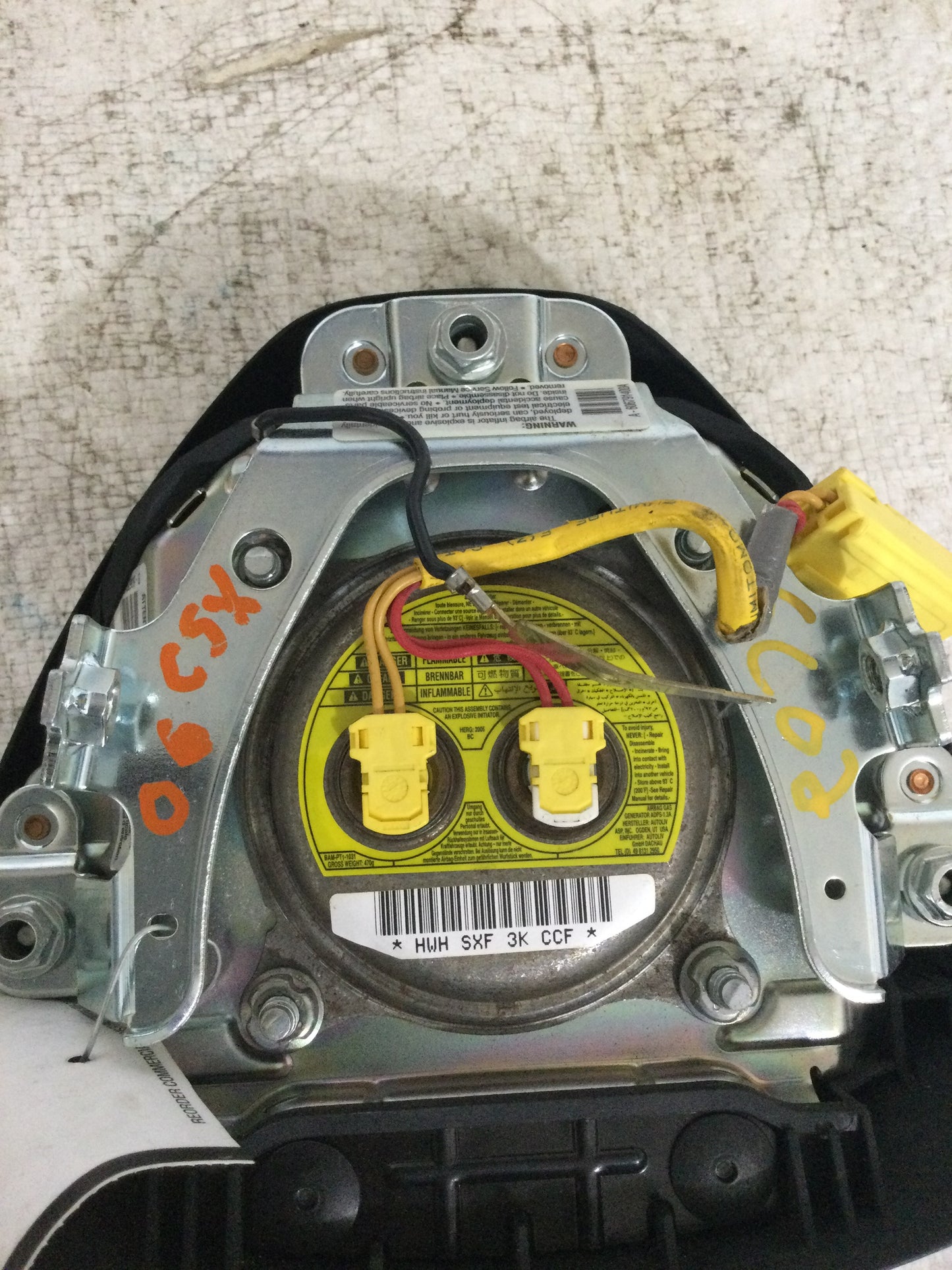 2006 ACURA CSX DRIVER WHEEL AIRBAG