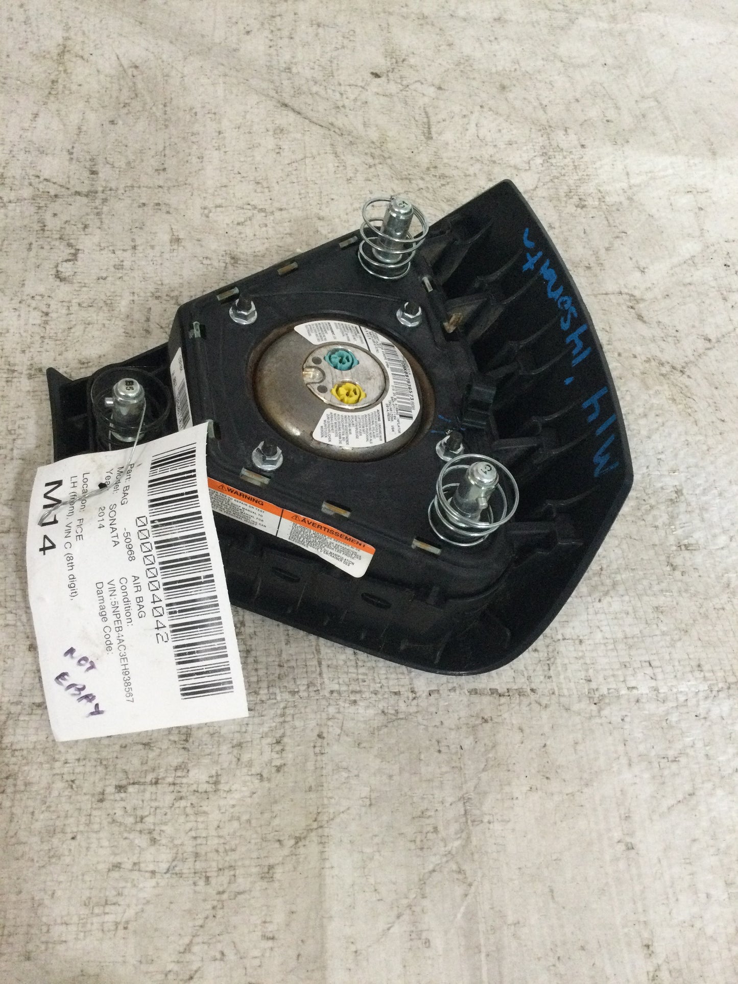 2014 Hyundai Sonata DRIVER WHEEL AIRBAG