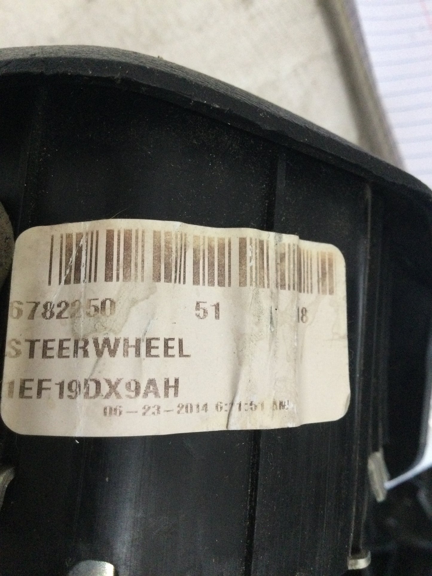 2014 DODGE RAM PICKUP 1500 DRIVER WHEEL AIRBAG