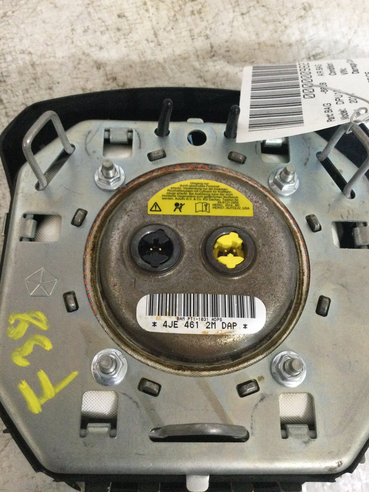 2014 DODGE RAM PICKUP 1500 DRIVER WHEEL AIRBAG