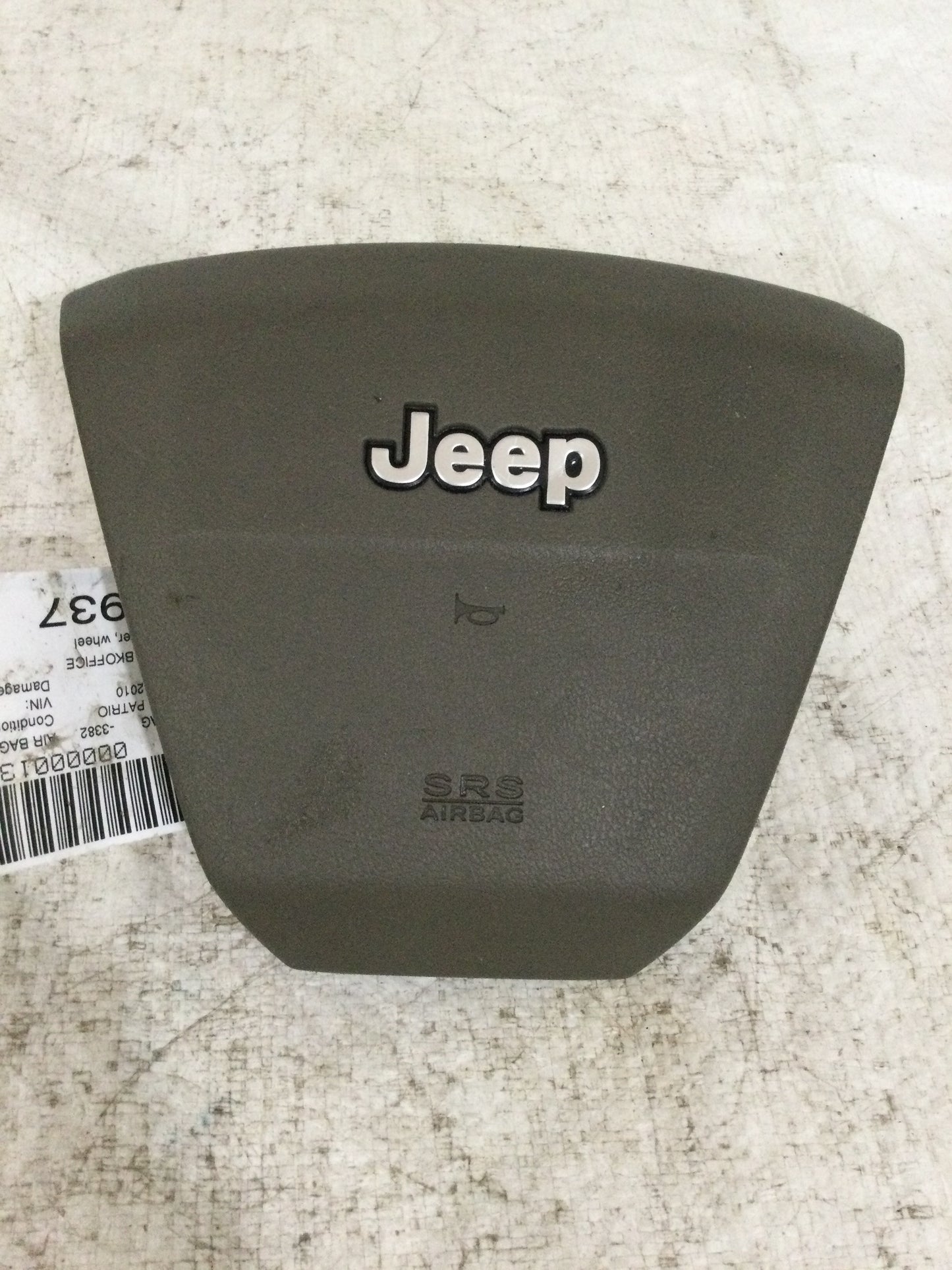 2010 JEEP PATRIOT DRIVER WHEEL AIRBAG
