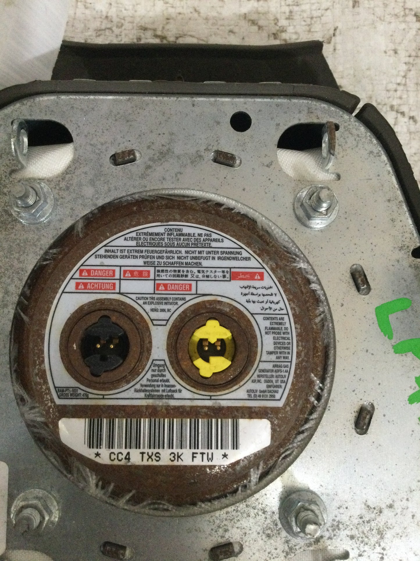 2010 JEEP PATRIOT DRIVER WHEEL AIRBAG