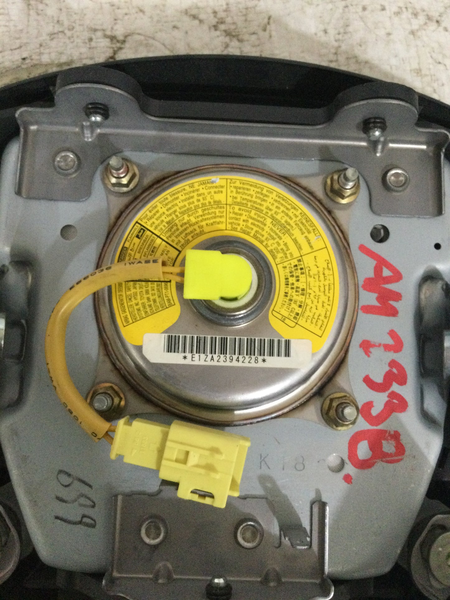 2003 TOYOTA HIGHLANDER DRIVER WHEEL AIRBAG