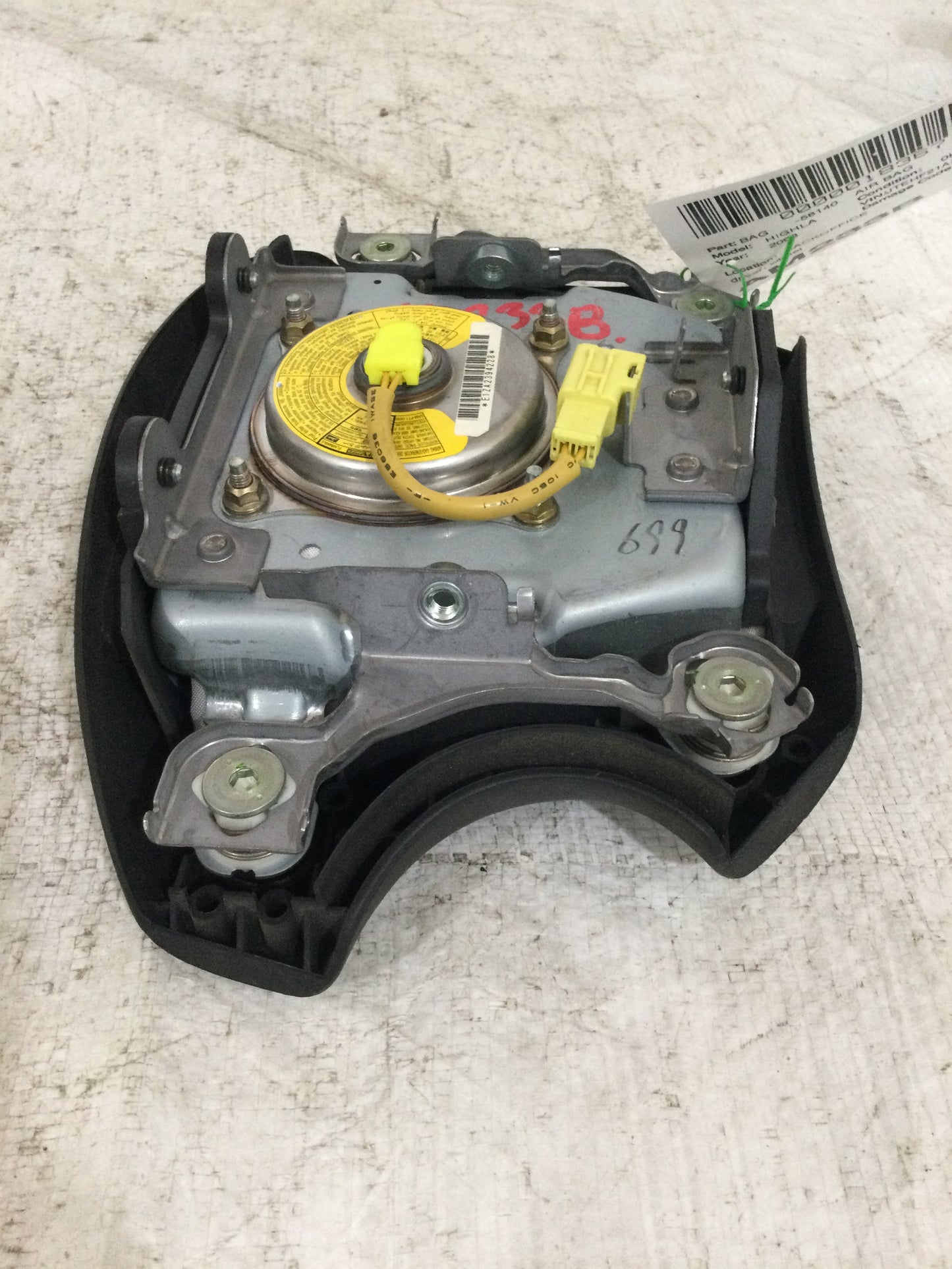 2003 TOYOTA HIGHLANDER DRIVER WHEEL AIRBAG