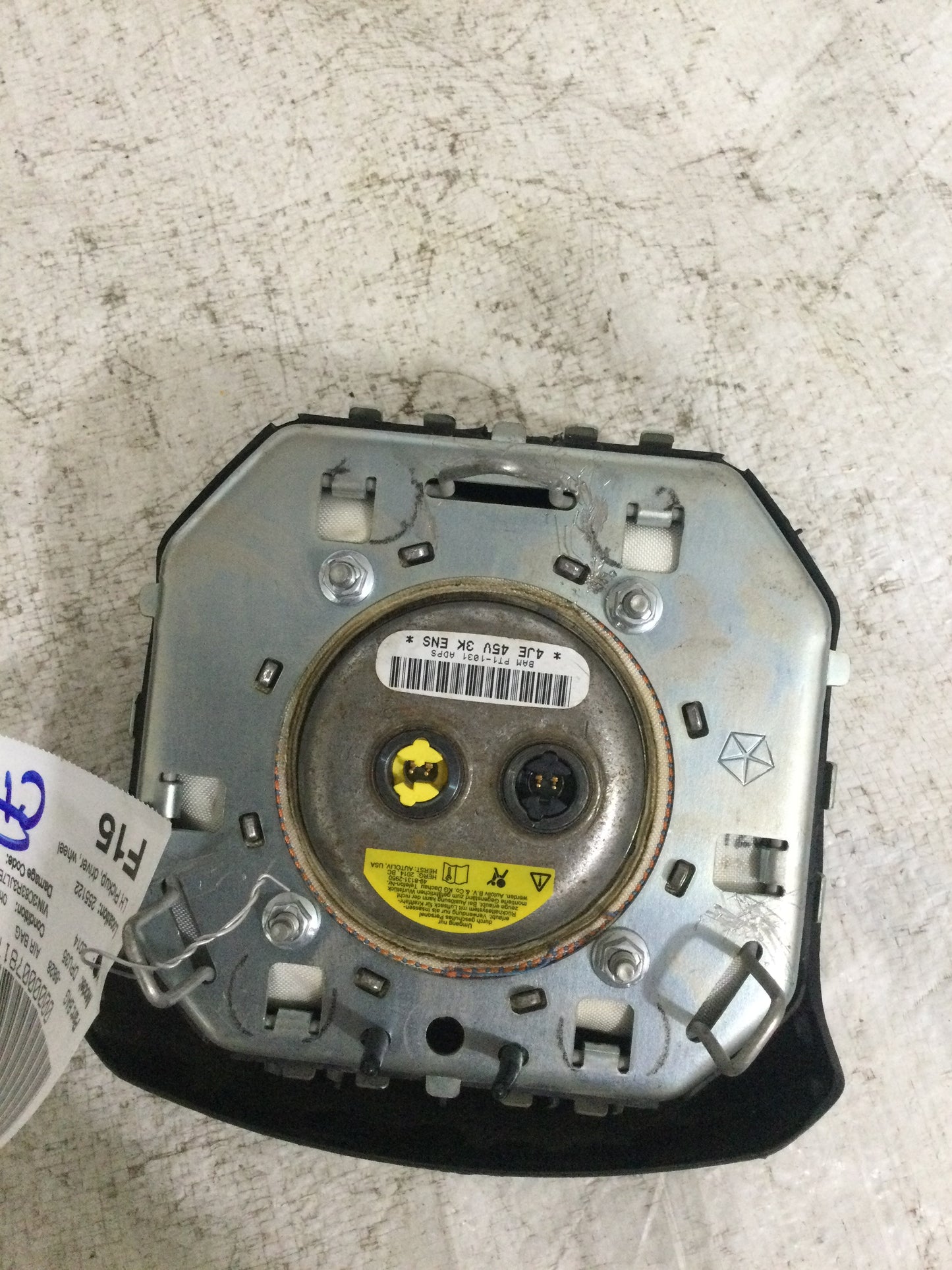 2014 DODGE RAM PICKUP 3500 DRIVER WHEEL AIRBAG