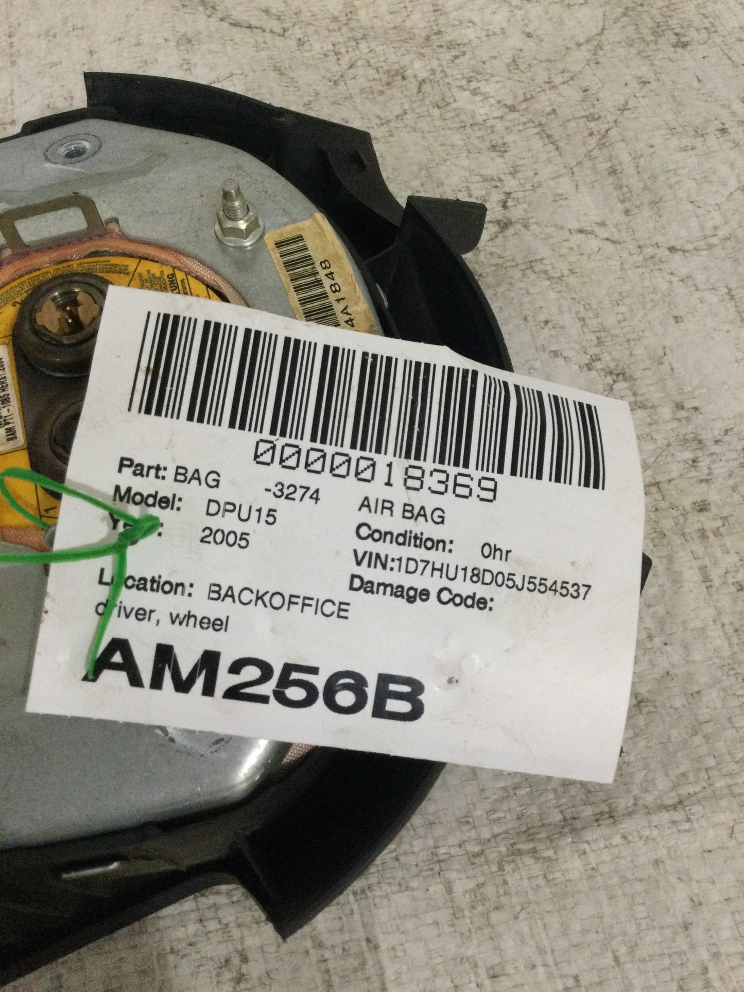 2005 DODGE RAM PICKUP 1500 DRIVER WHEEL AIRBAG