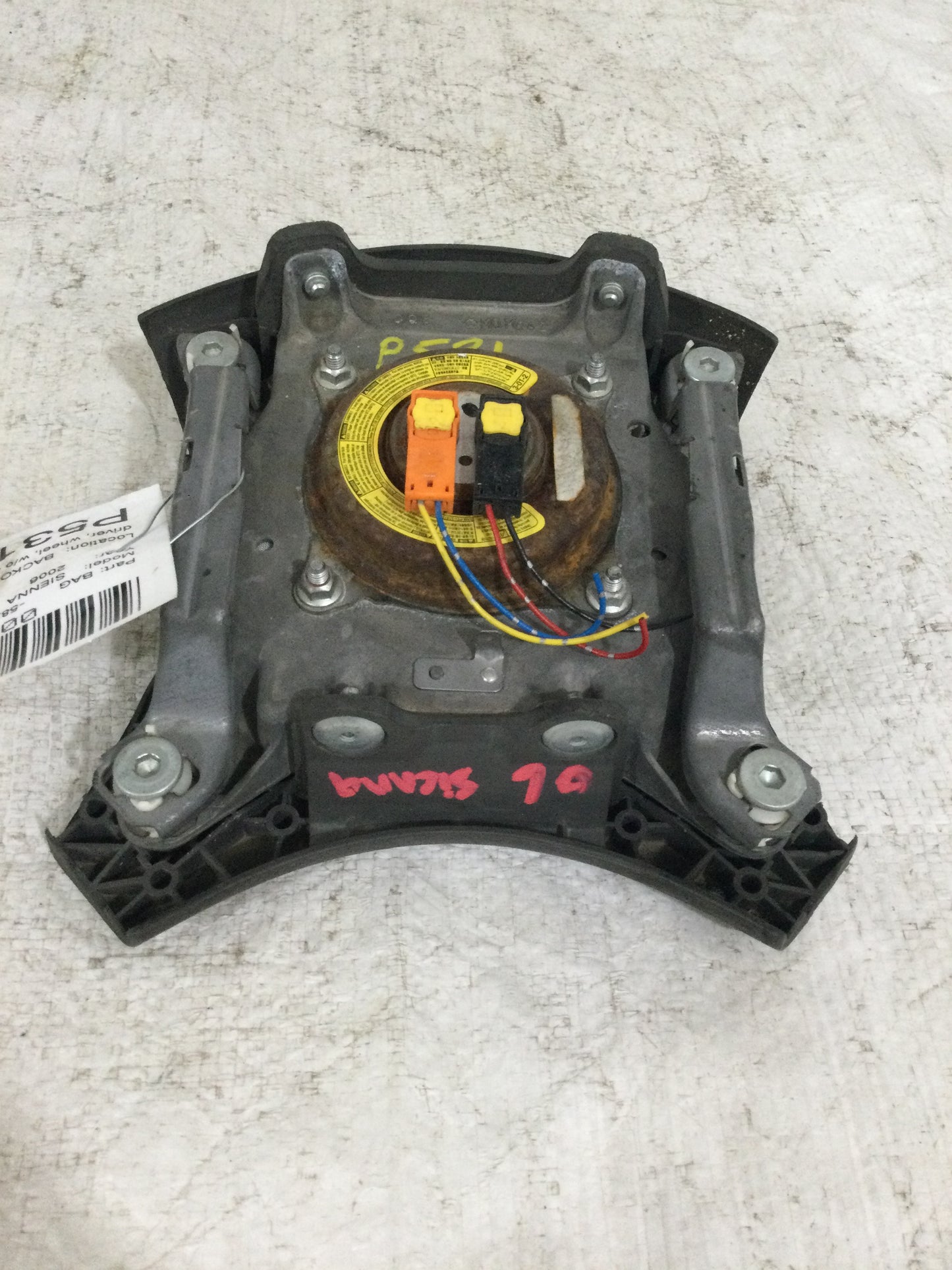 2006 TOYOTA SIENNA DRIVER WHEEL AIRBAG